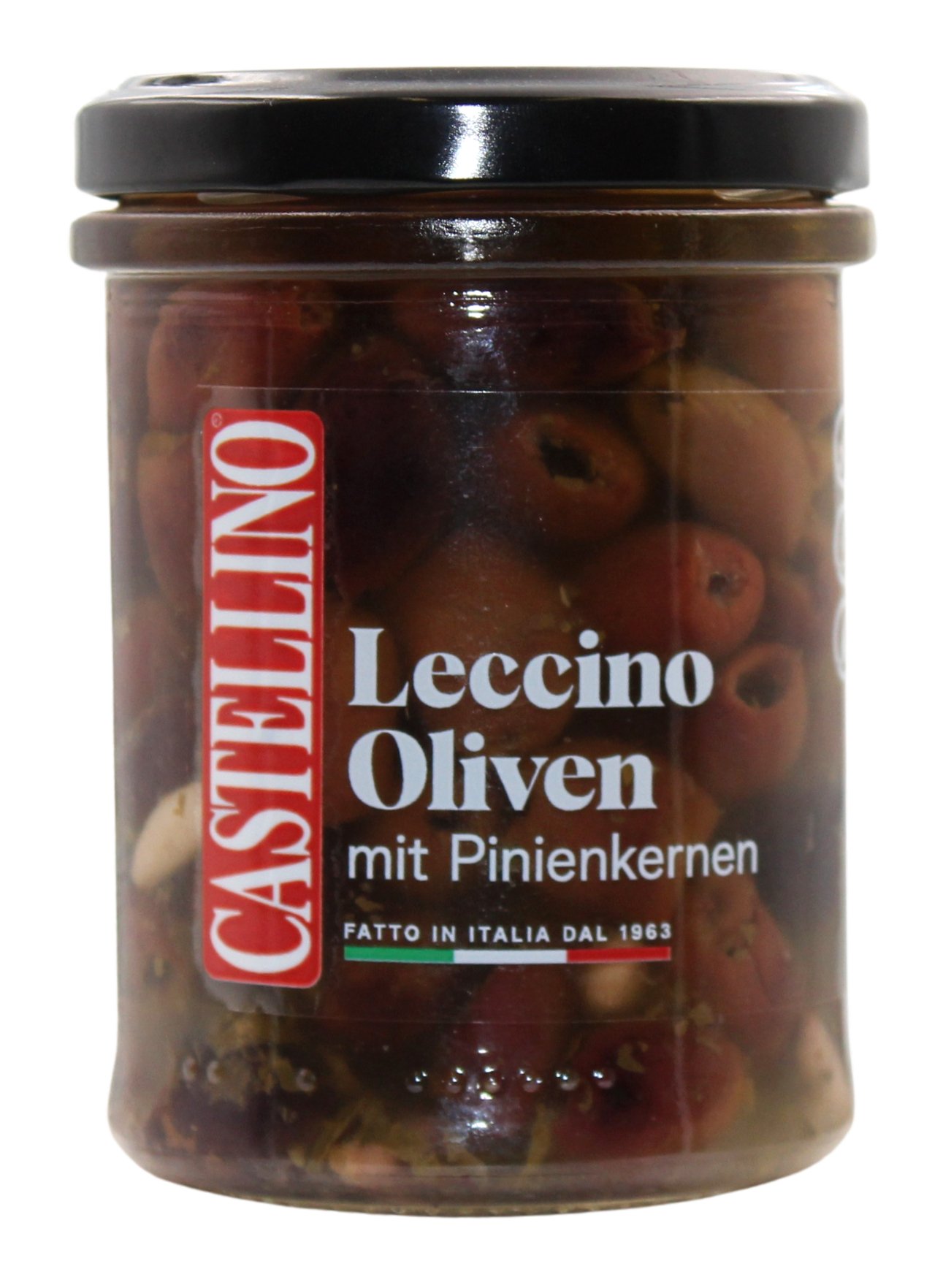 (22,17 €/kg) Castellino Olive nere ai pinoli