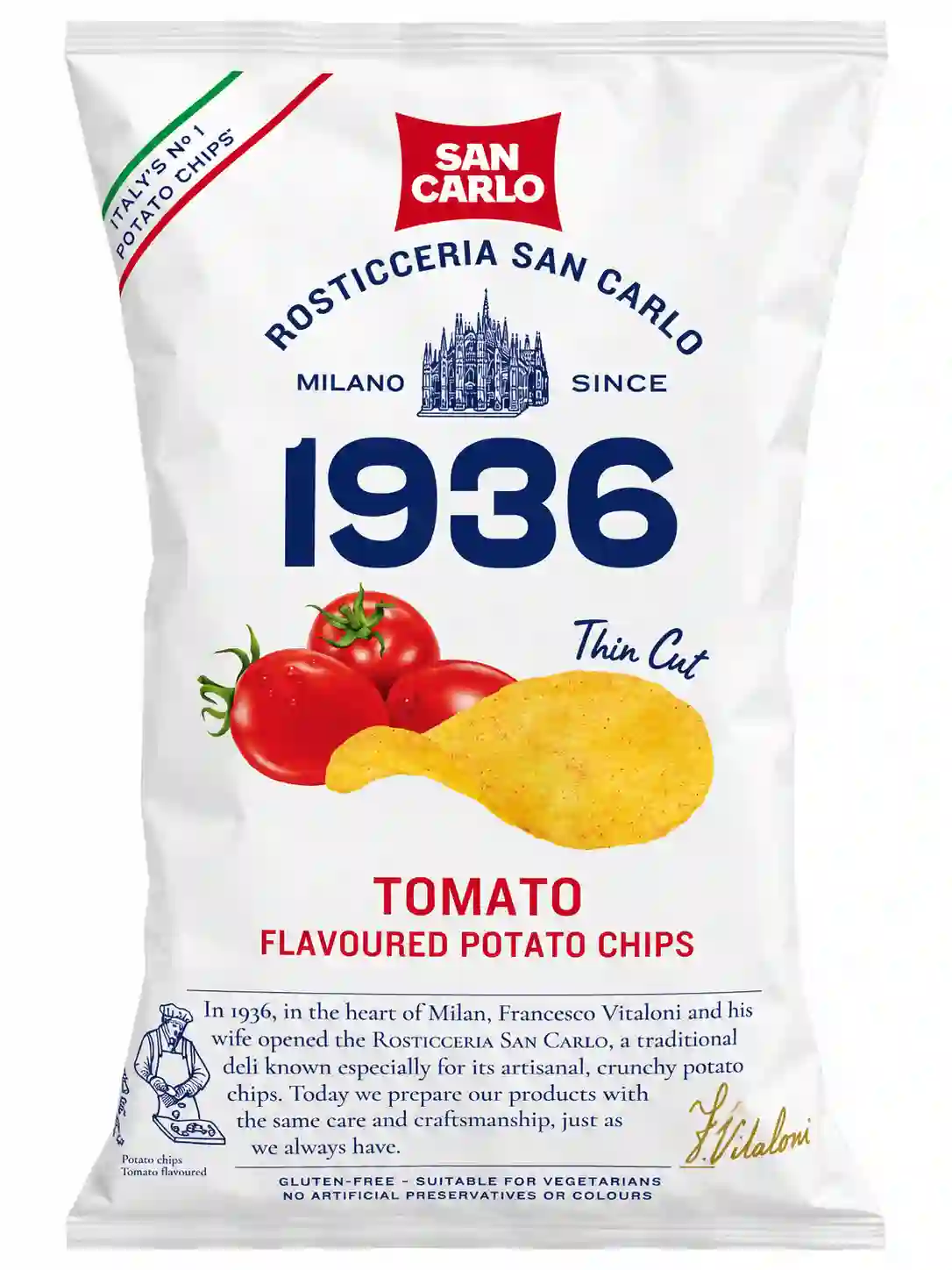 Chips Più Gusto Tomato Napoli 150g