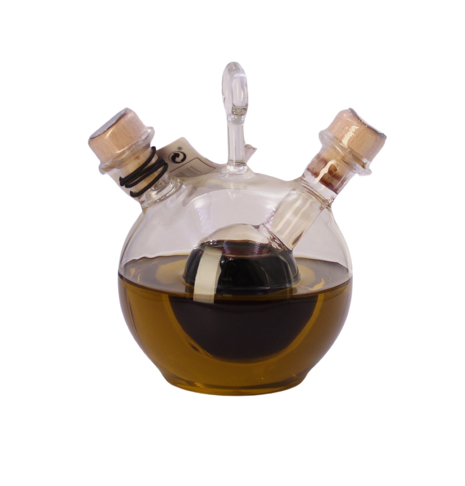 Casa Rinaldi Oliera Pirex - Olio Extra Vergine di Oliva e Condimento Aceto di Balsamico 300 ml (83,30 €/l)