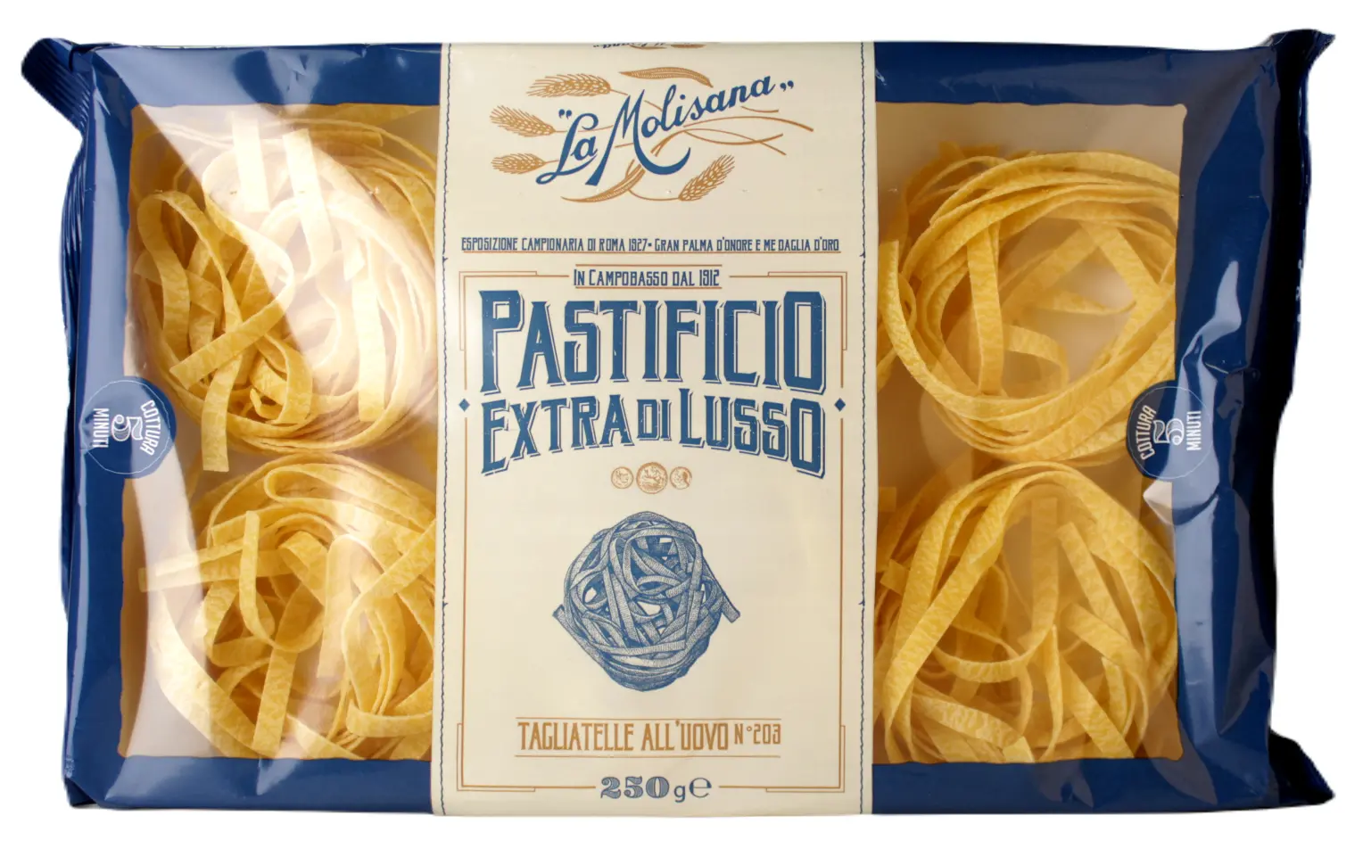 Pastificio Extra di Lusso Tagliatelle all'Uovo N°203 250 g Pastificio Extra di Lusso Tagliatelle all'Uovo N°203 250 g