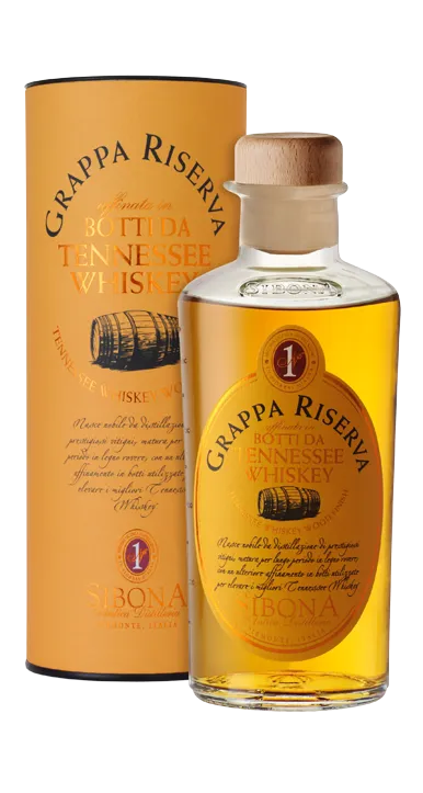 Antica Distilleria Sibona, Grappa Riserva Botti da Tennessee Whiskey, Grappa, 0,5 l
