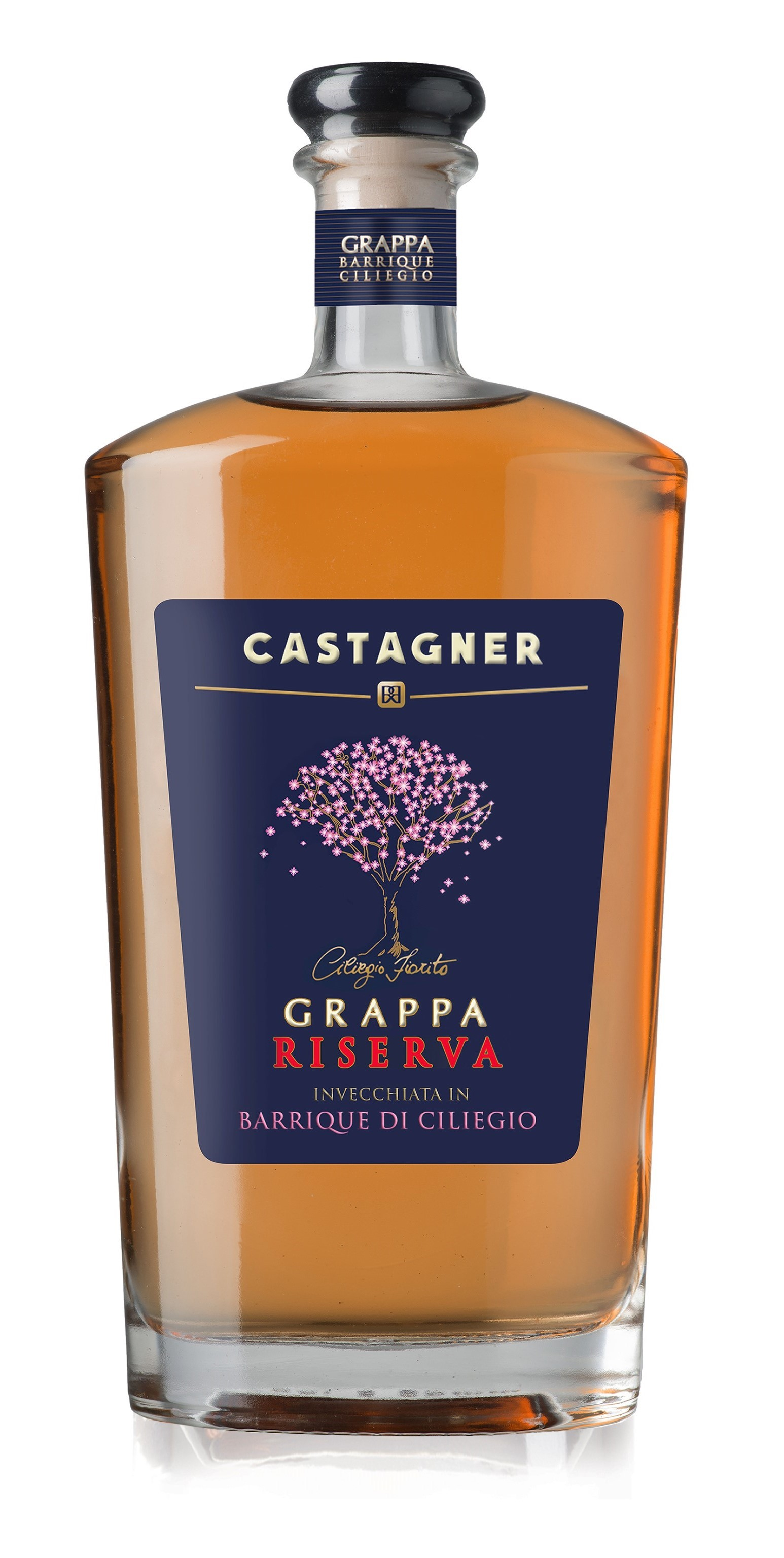 Castagner, Grappa Riserva  Kirschbarriques 70 cl, Grappa, 0,7 l
