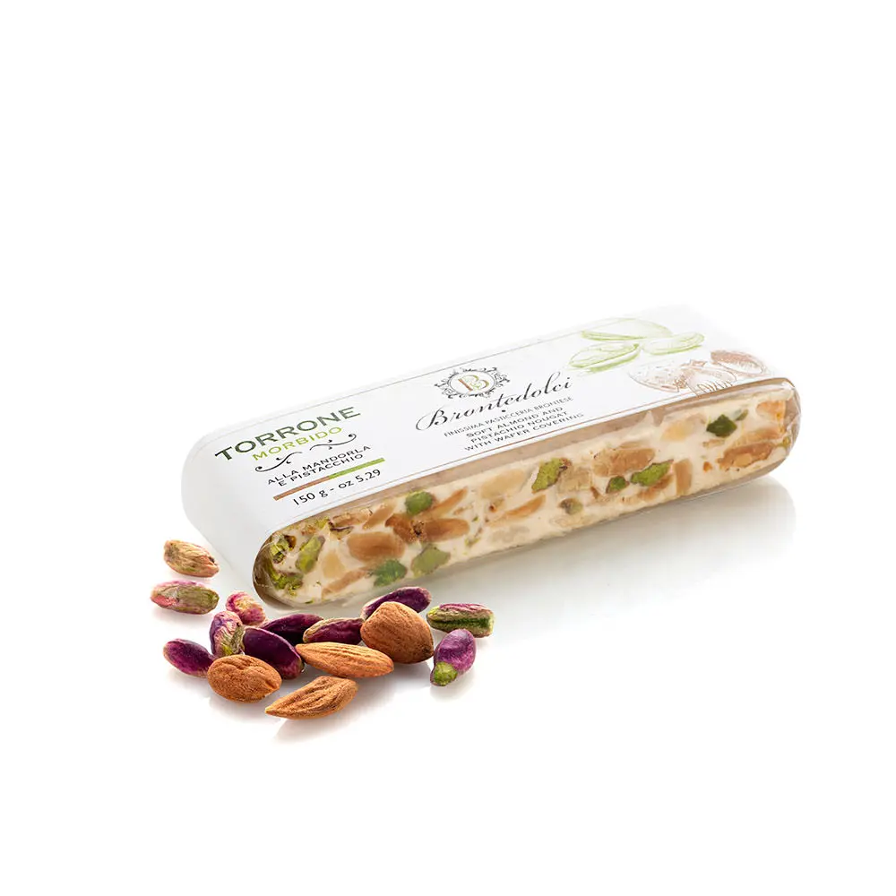 Torrone Morbido alla Mandorla e Pistacchio 150 g Torrone Morbido alla Mandorla e Pistacchio 150 g