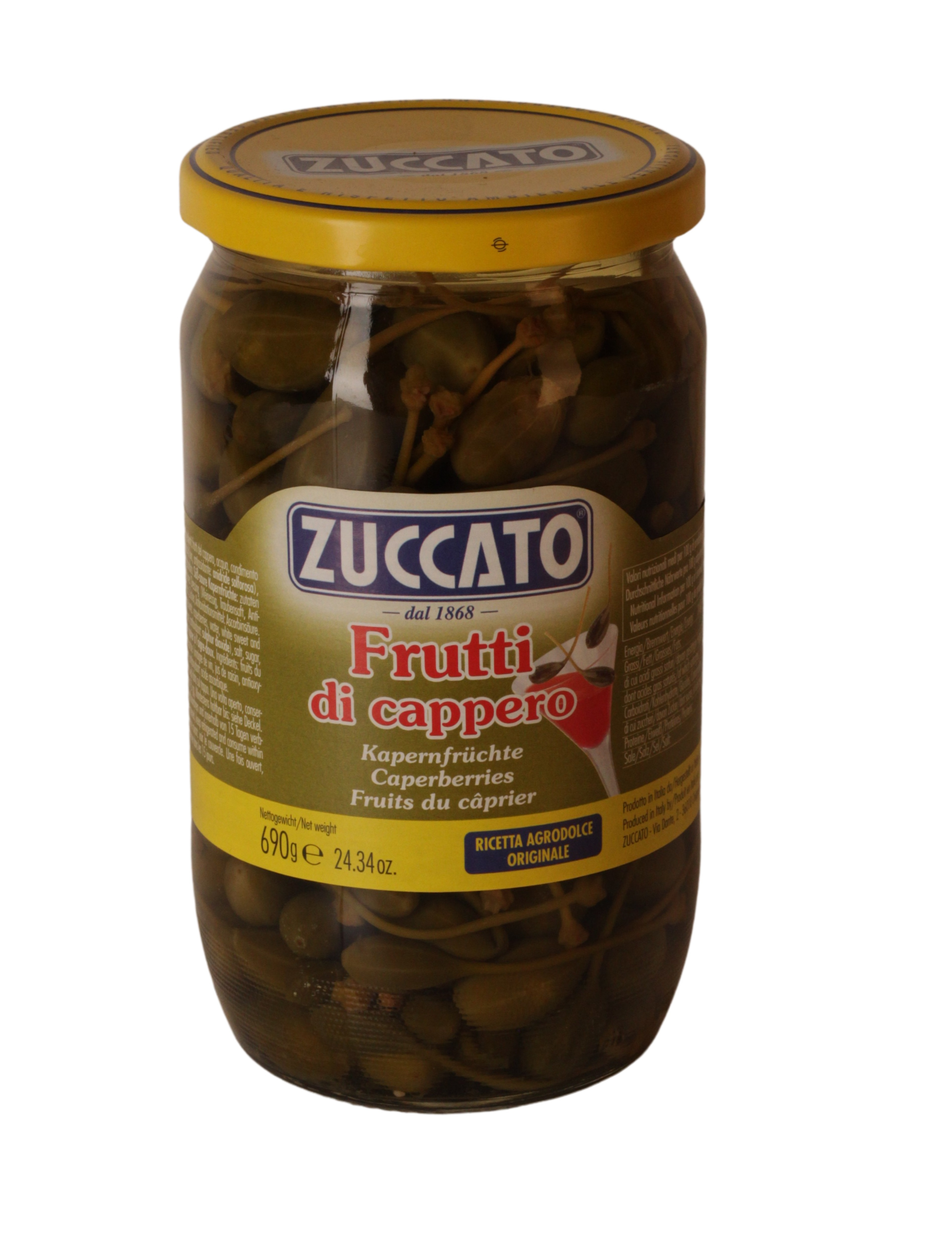 ZUCCATO, Frutti di Cappero 690 g, Antipasti, 0,38 kg