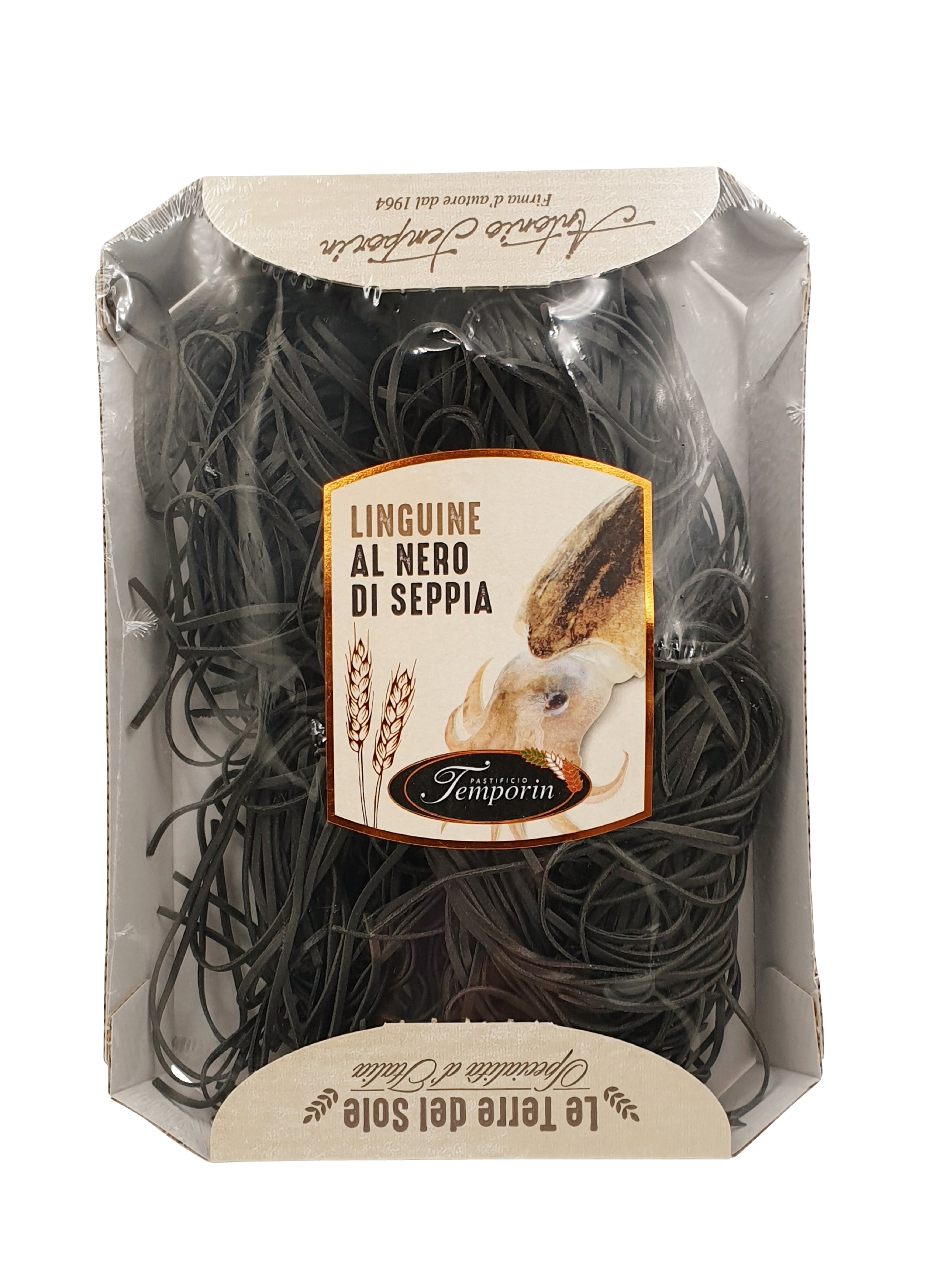 (11,96 €/kg) Pastificio Temporin Le Terre del Sole Linguine al Nero di Seppia