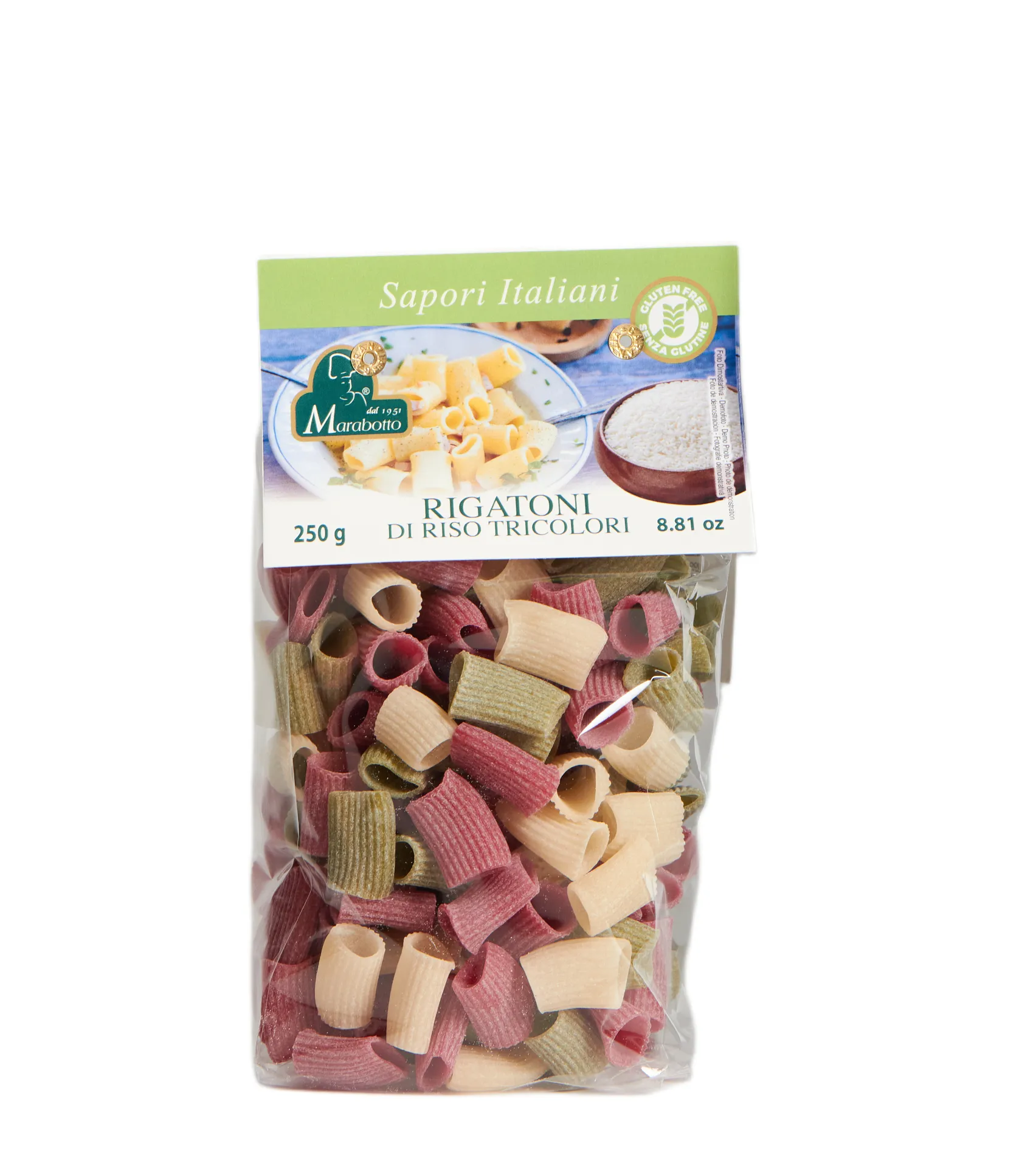 Rigatoni di Riso Tricolori 250 g
