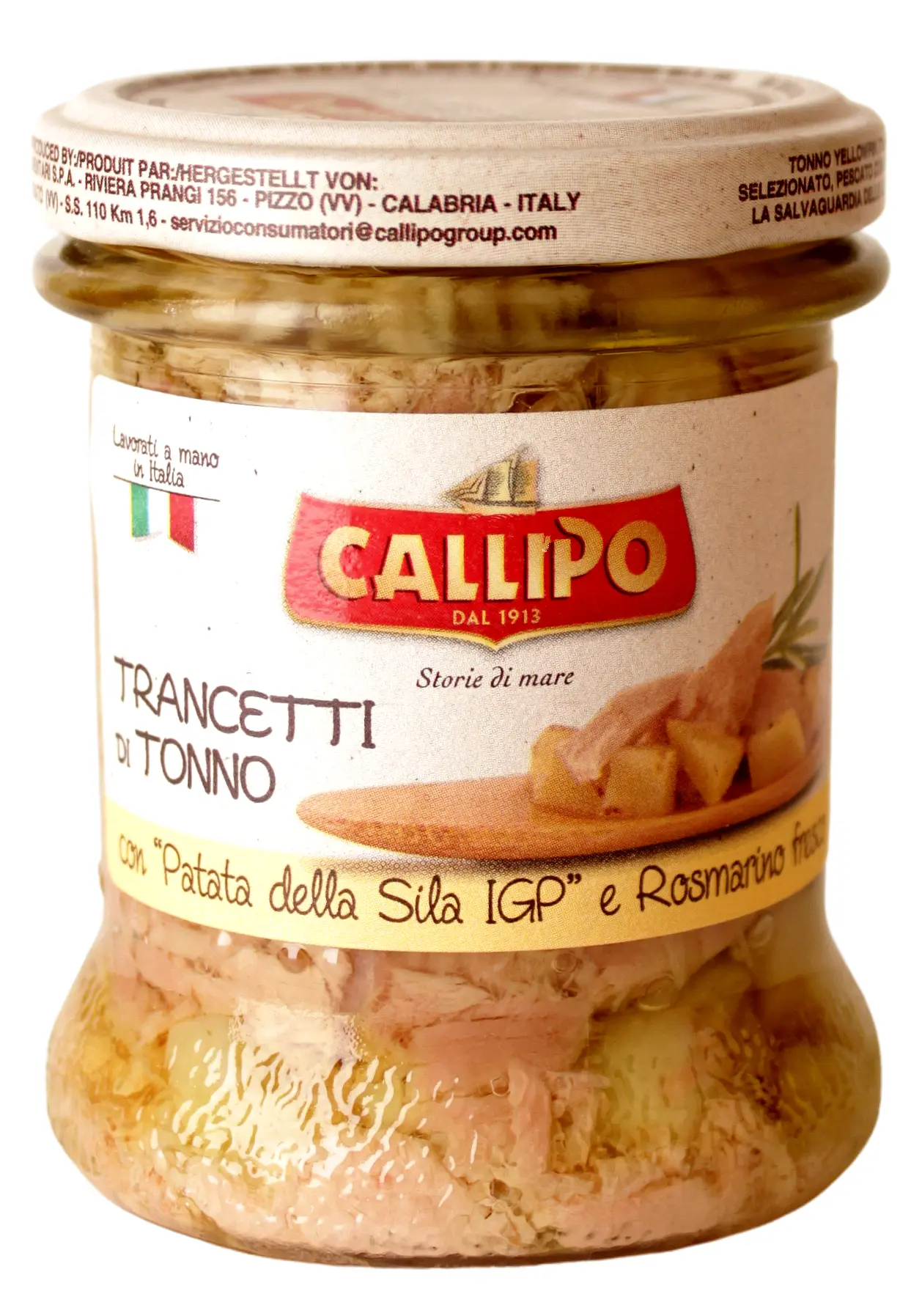 Trancetti di Tonno con Patate e Rosmarino 170 g Trancetti di Tonno con Patate e Rosmarino 170 g
