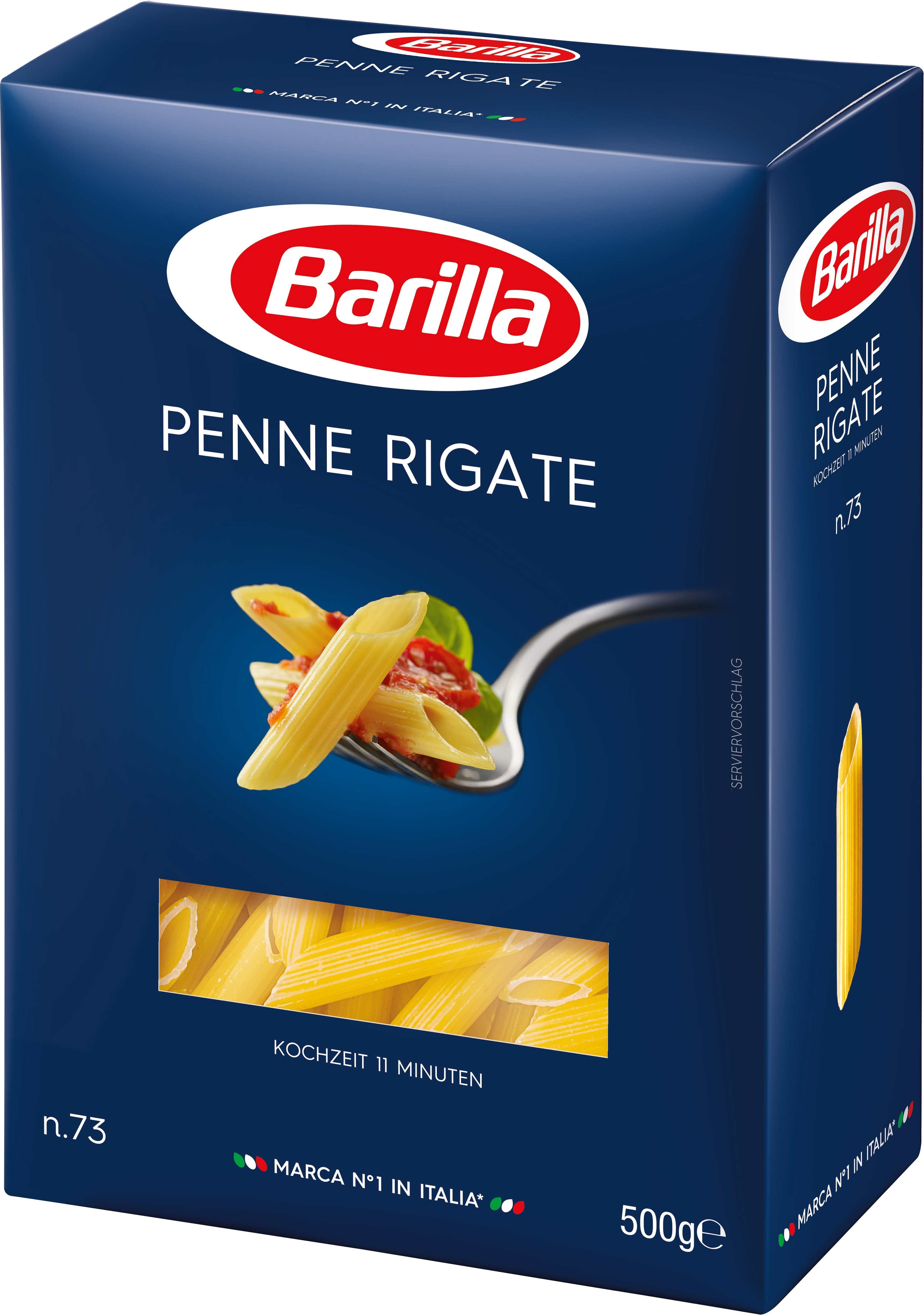 Barilla, Penne Rigate n°73 , Pasta, 0,5 kg