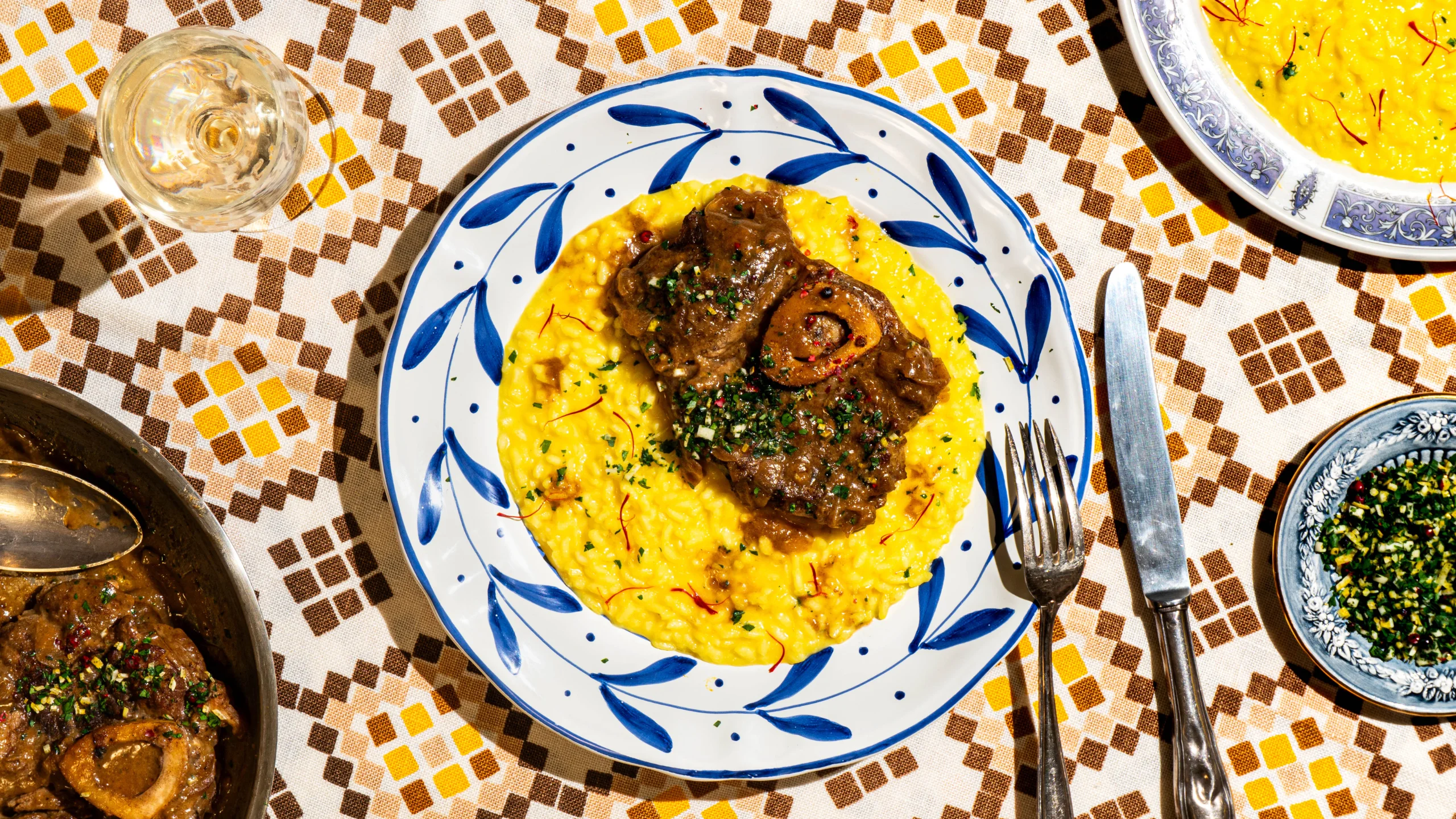 Safran Risotto mit Ossobuco