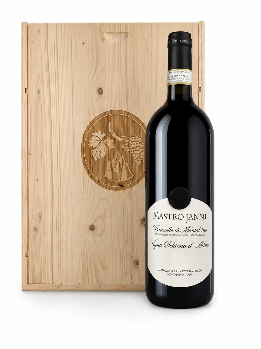 Brunello di Montalcino Schiena d'Asino in 3er Holzkiste