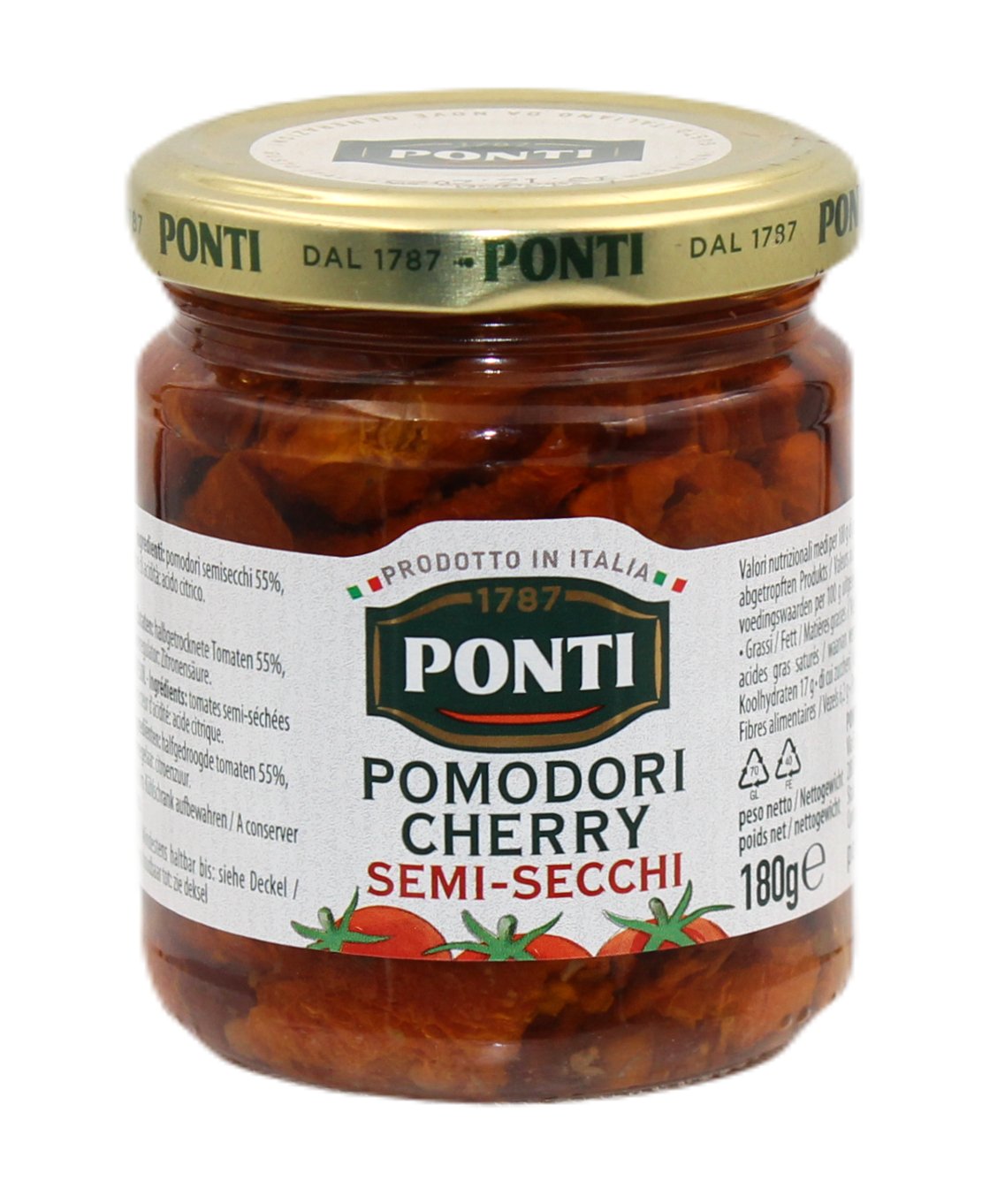 (27,72 €/kg) Ponti Pomodorini Semi-Secchi 180 g