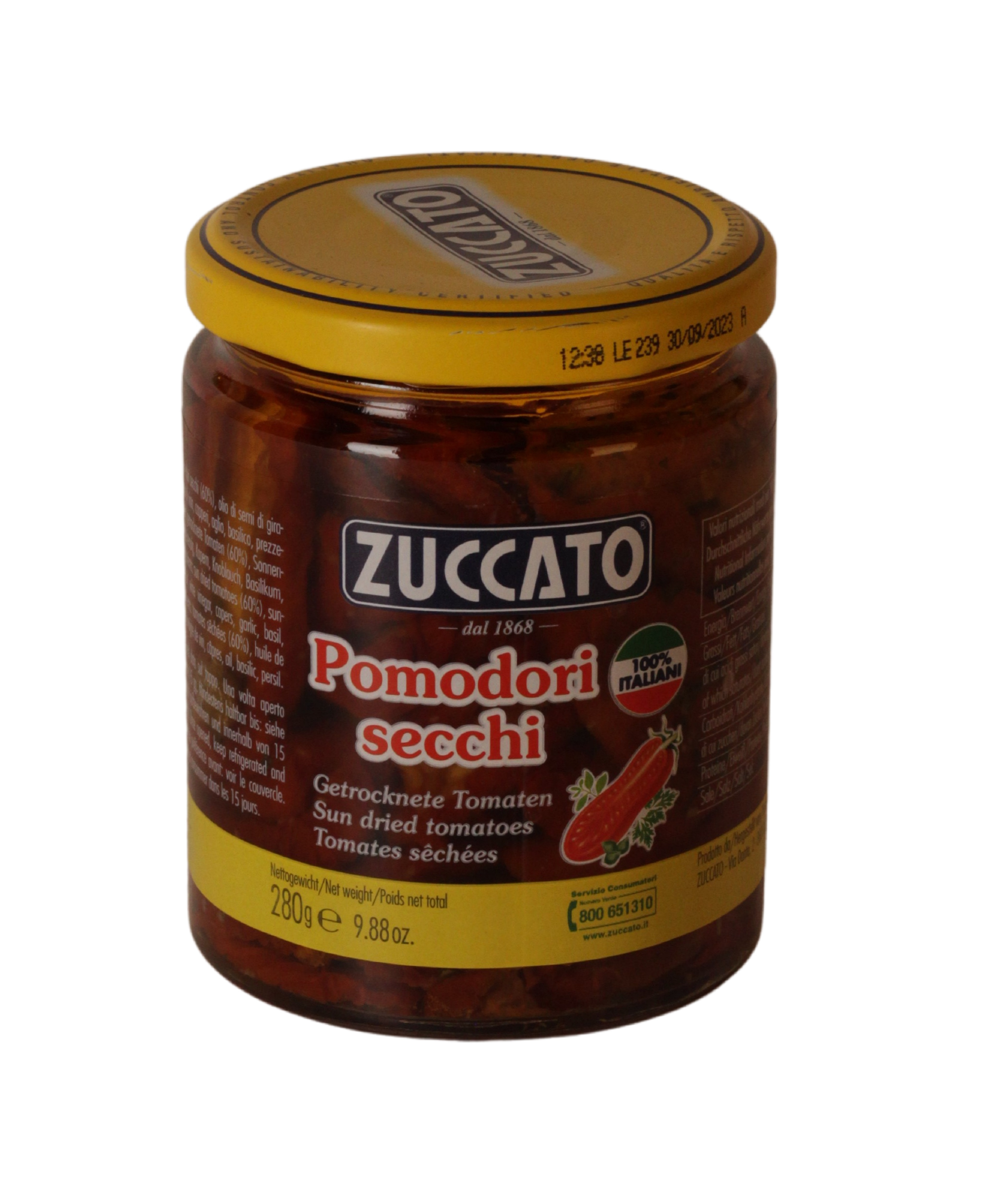 (14,25 €/kg) ZUCCATO Pomodori Secchi 280 g