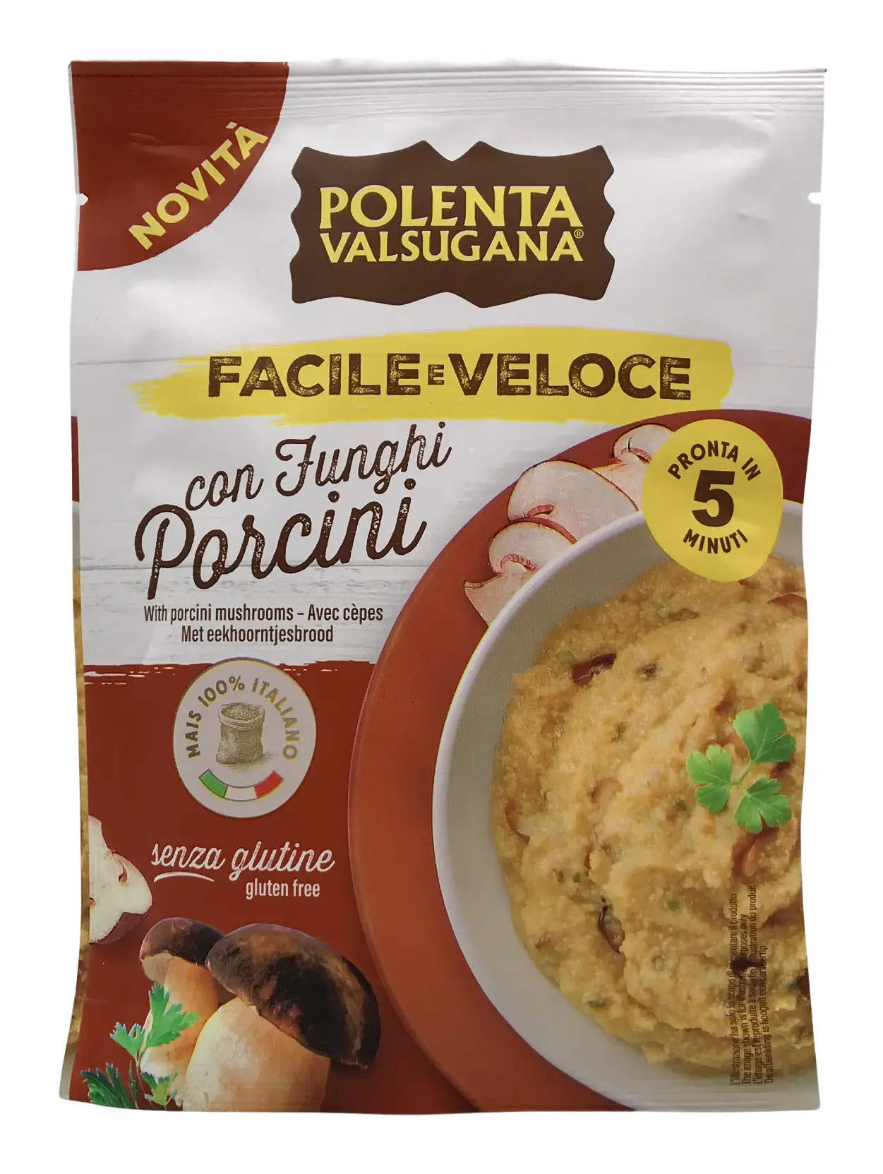 Polenta Valsugana con Funghi Porcini 80 g Polenta Valsugana con Funghi Porcini 80 g