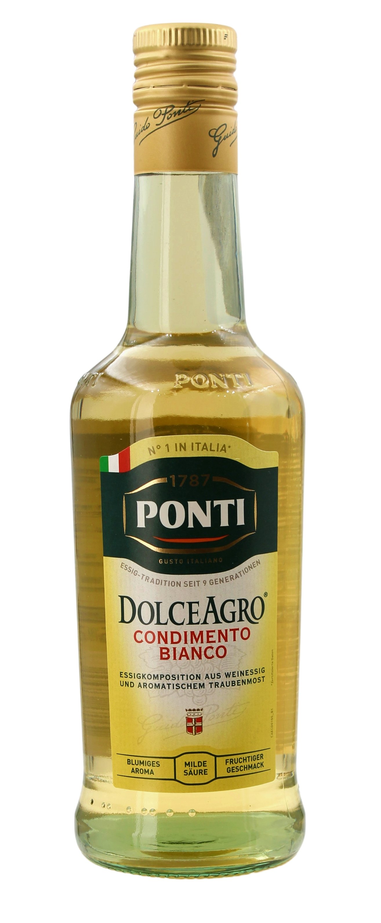 Ponti, DolceAgro Condimento Bianco 500 ml, Balsamico & Essig, 0,5 l