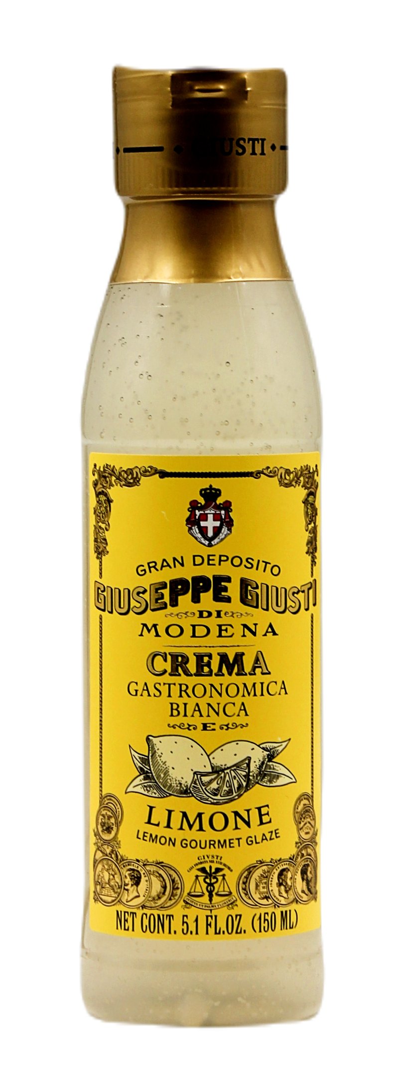 Giusti, Crema Gastronomica Bianca Limone 150 ml, Balsamico & Essig, 0,15 l