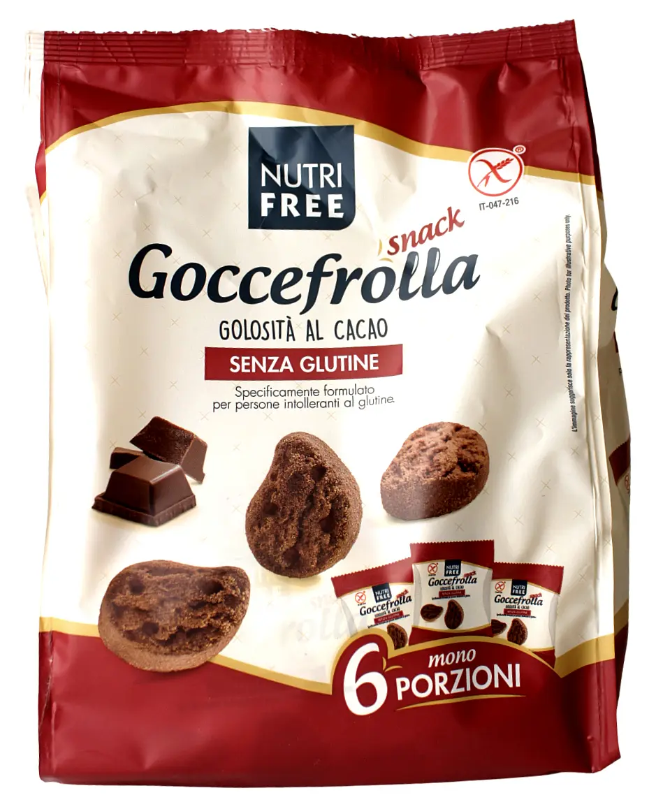 Goccefrolla Golosità al Cacao senza Glutine 240g Goccefrolla Golosità al Cacao senza Glutine 240g