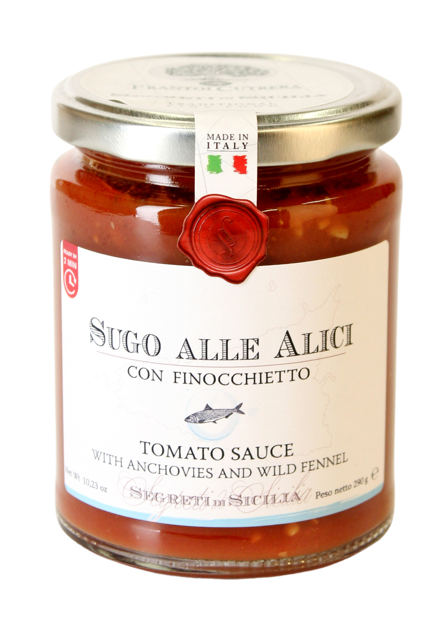 Segreti di Sicilia, Sugo alle Alici con Finocchieto 290 g, Saucen & Pesto, 0,29 kg