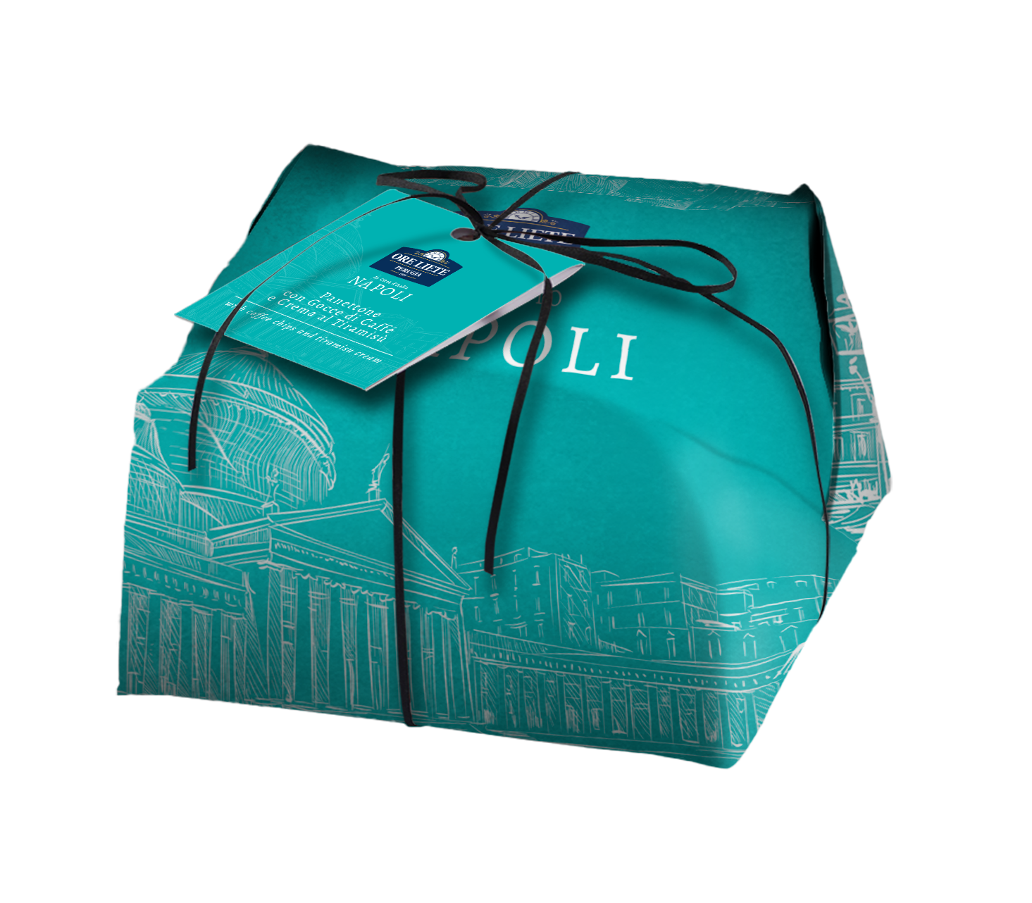 Panettone Napoli con Gocce al Caffè e Crema al Tiramisù 750 g