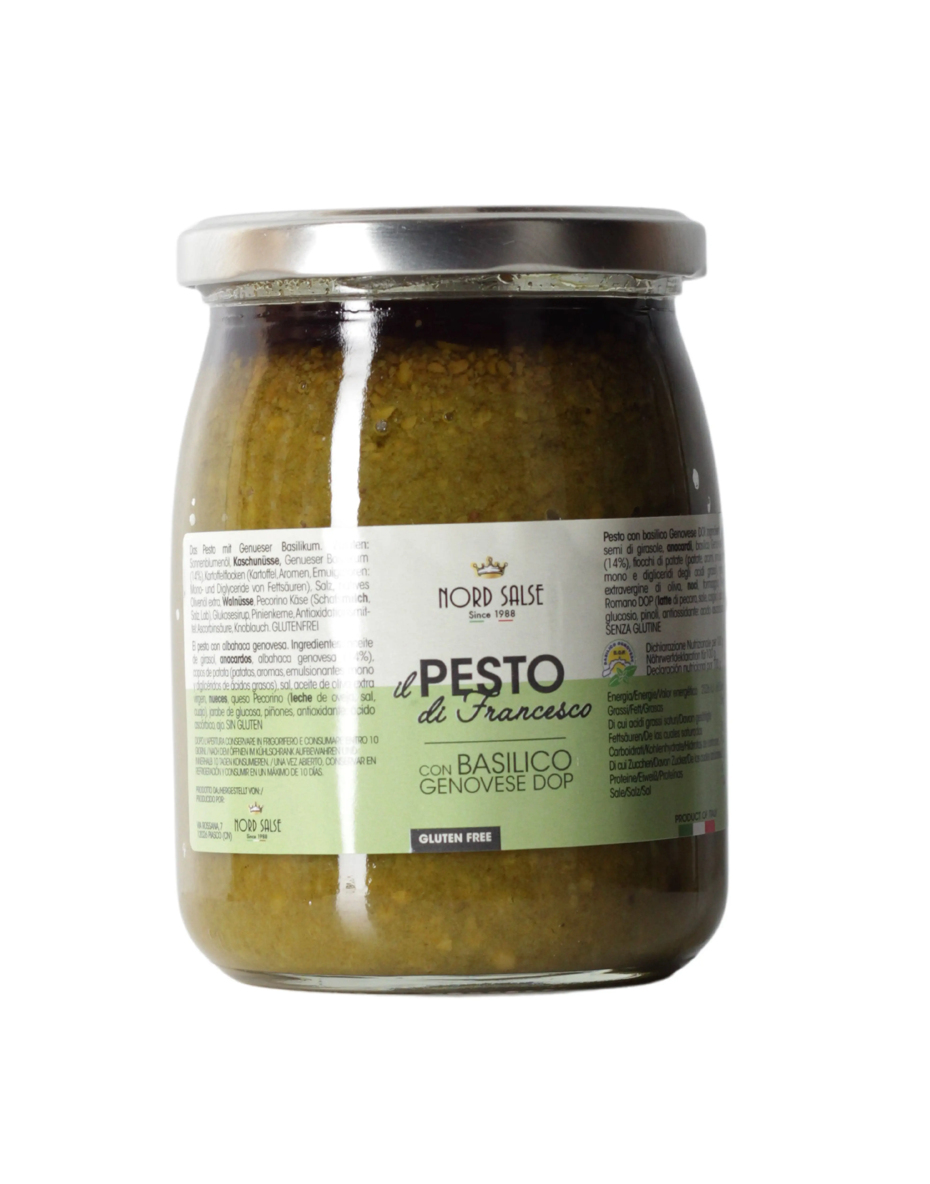 Pesto con Basilico Genovese DOP 500 g Pesto con Basilico Genovese DOP 500 g