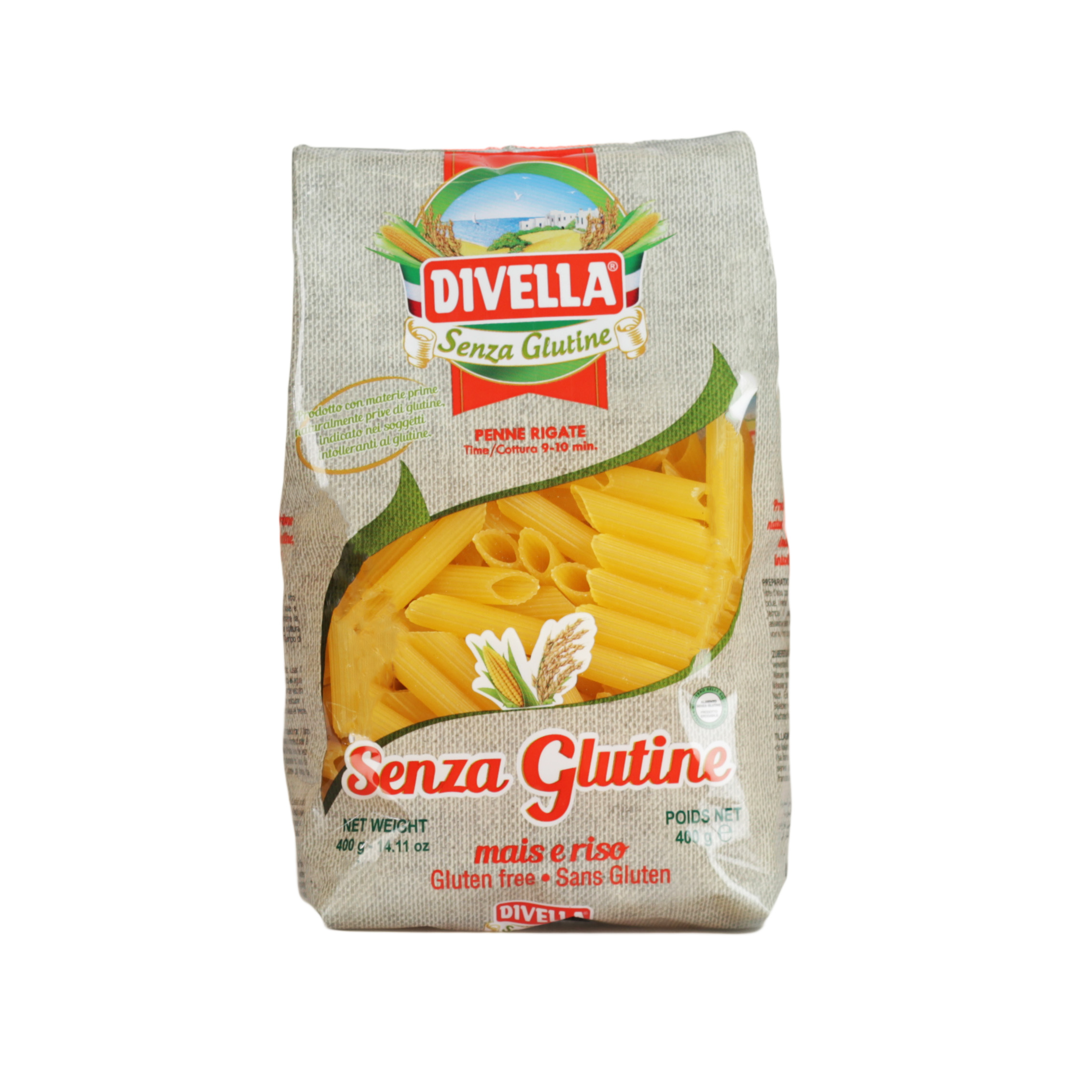 Divella, Penne Rigate senza Glutine 400 g, Glutenfrei, 0,4 kg