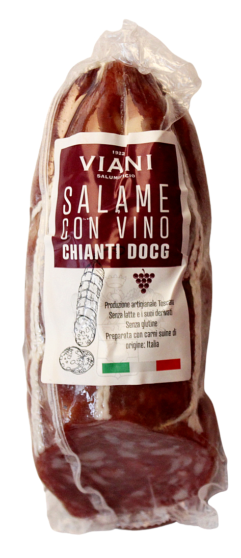 Salumificio Viani, Salame con Vino Chianti DOCG 250 g, Fleisch & Wurst, 0,25 kg