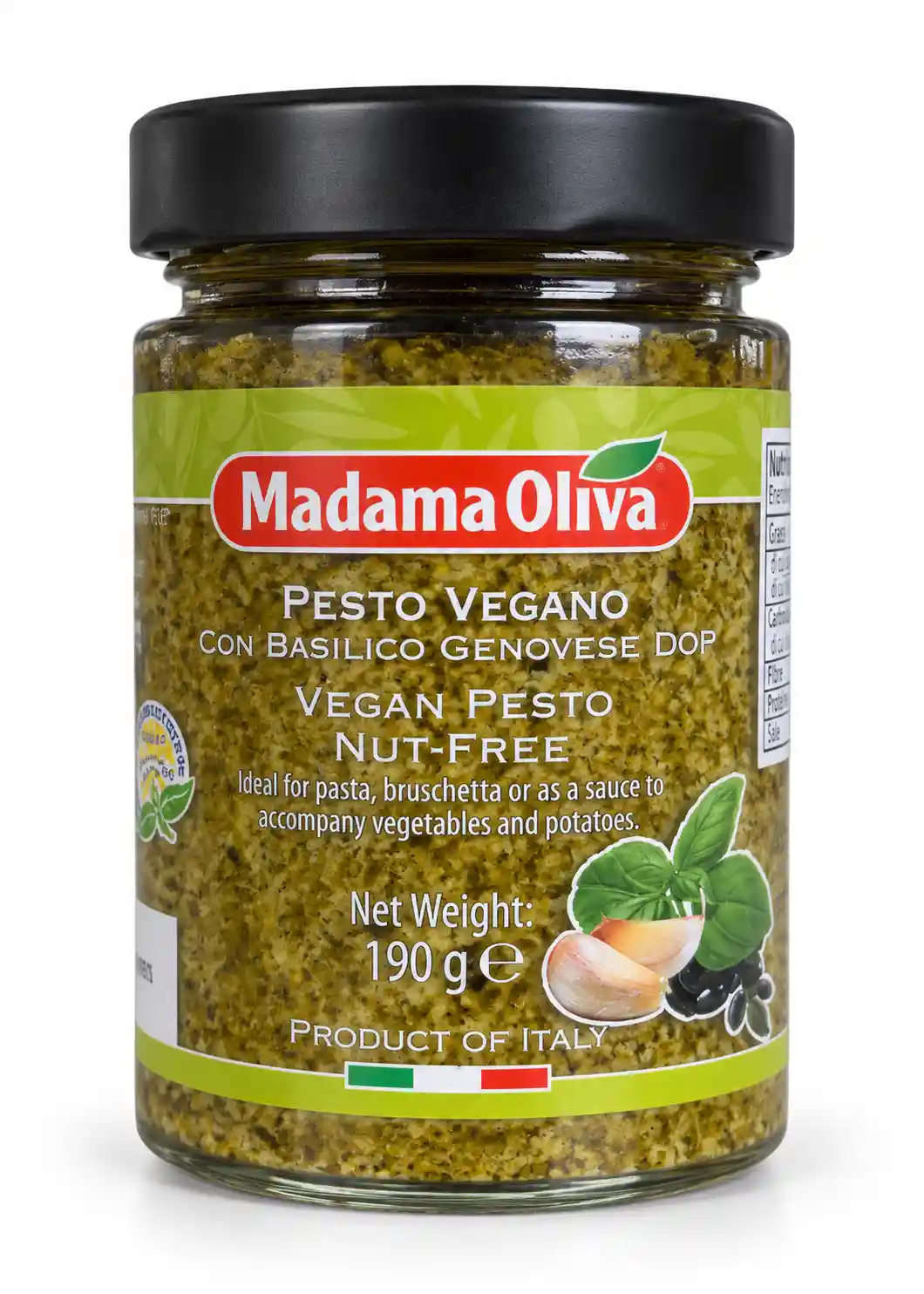 Pesto Vegano con Basilico Genovese DOP 190g