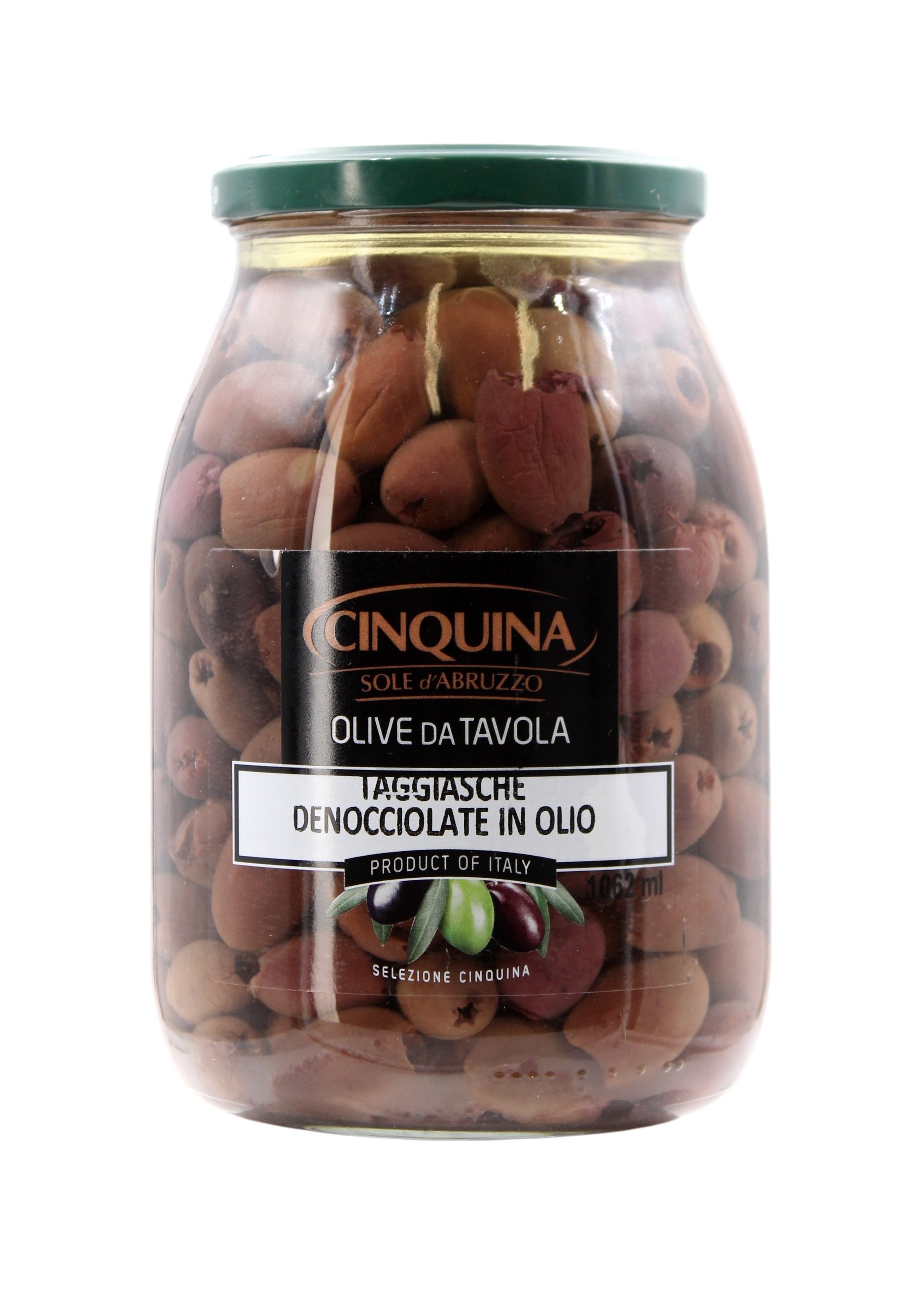 Cinquina Sole d Abruzzo, Olive Taggiasche Denocciolate in Olio 980 g, Antipasti, 0,98 kg