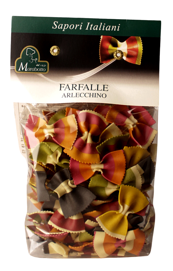 Marabotto, Farfalle Arlecchino, Pasta, 0,25 kg
