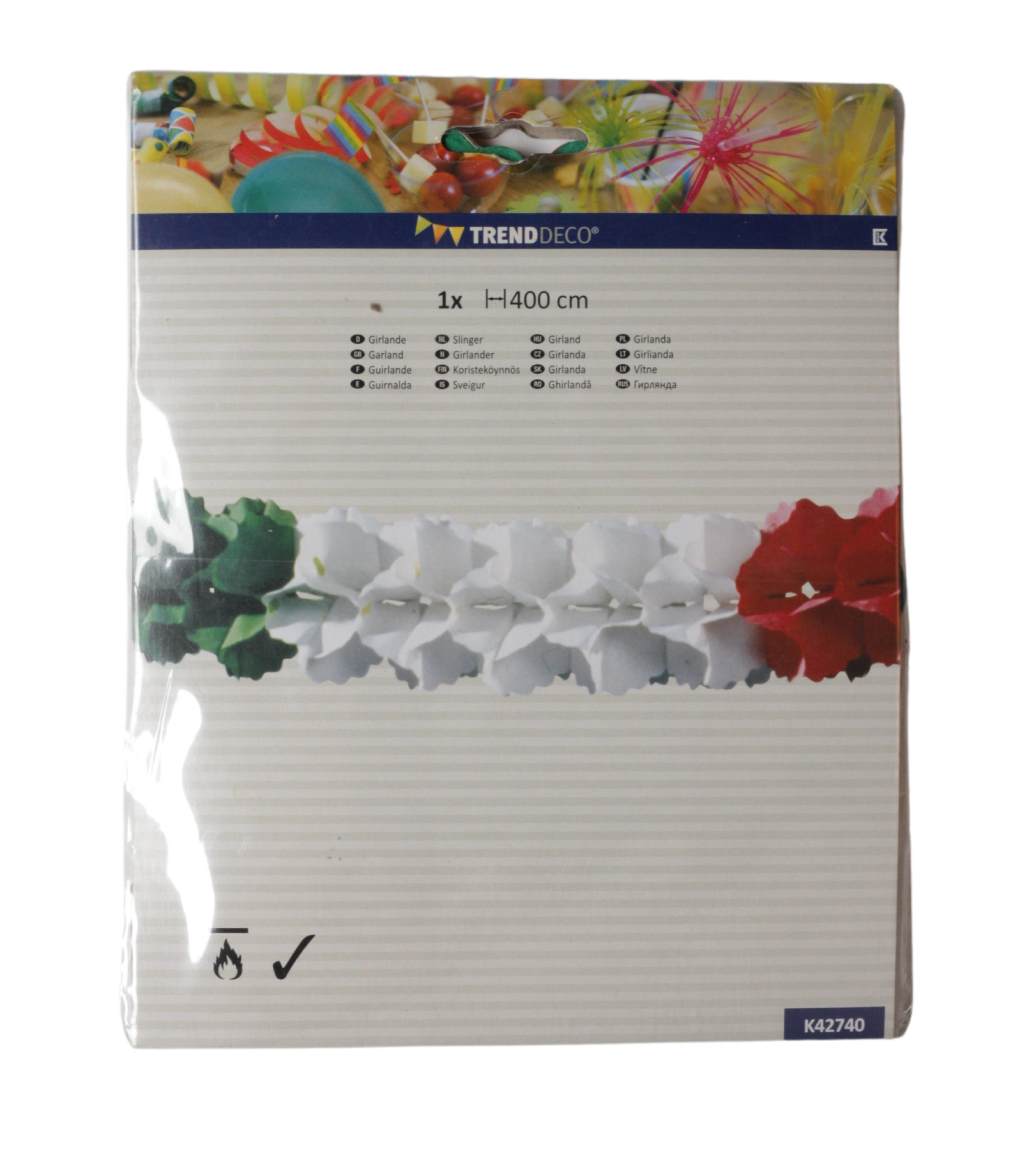 TrendDeco Papier-Girlande eckig Italien