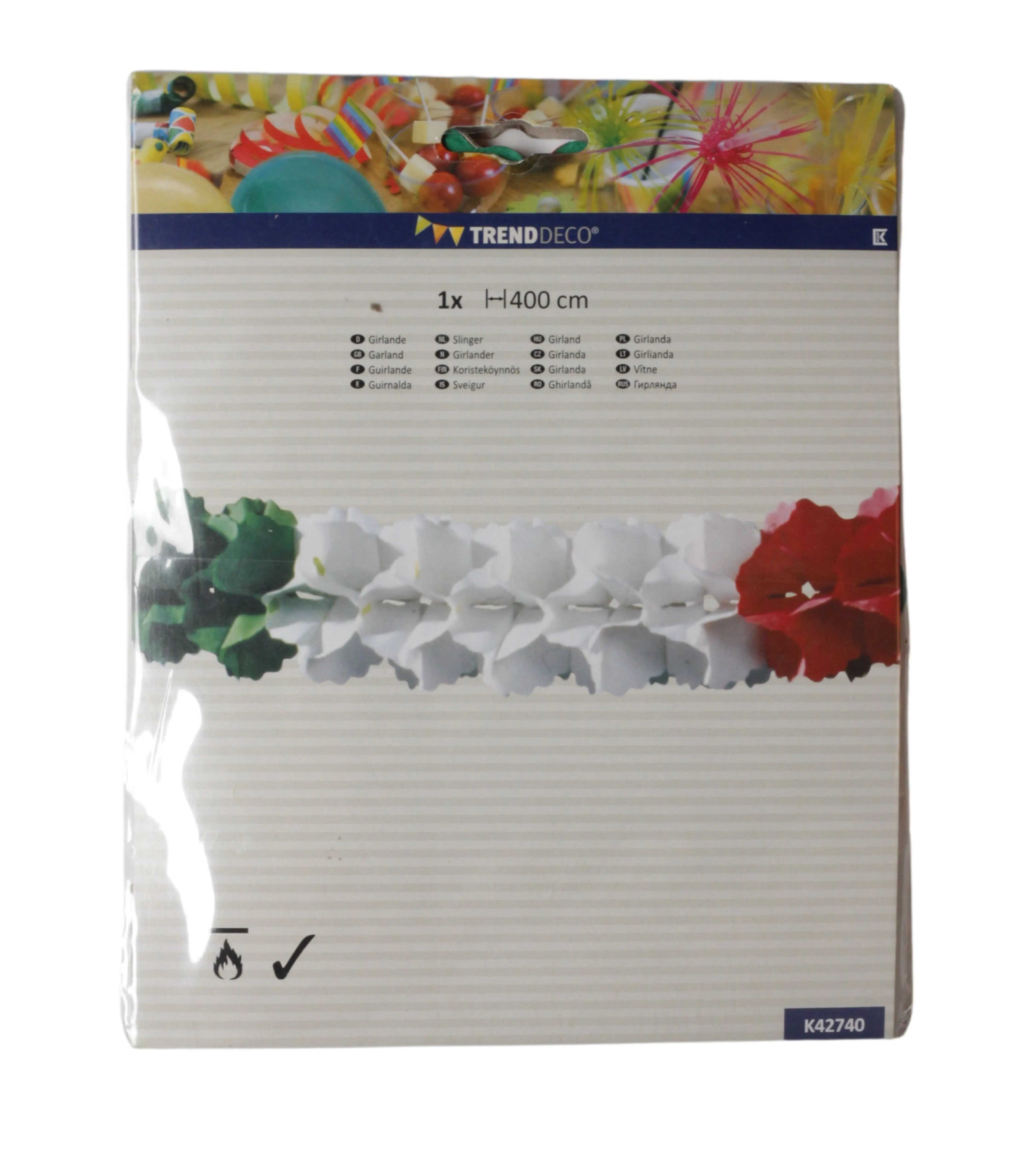 Papier-Girlande eckig Italien Papier-Girlande eckig Italien