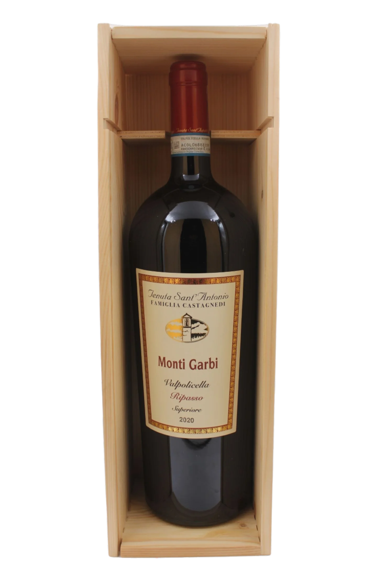 Monti Garbi Valpolicella Superiore Ripasso 1,5 l Magnum in Original Holzkiste Monti Garbi Valpolicella Superiore Ripasso 1,5 l Magnum in Original Holzkiste