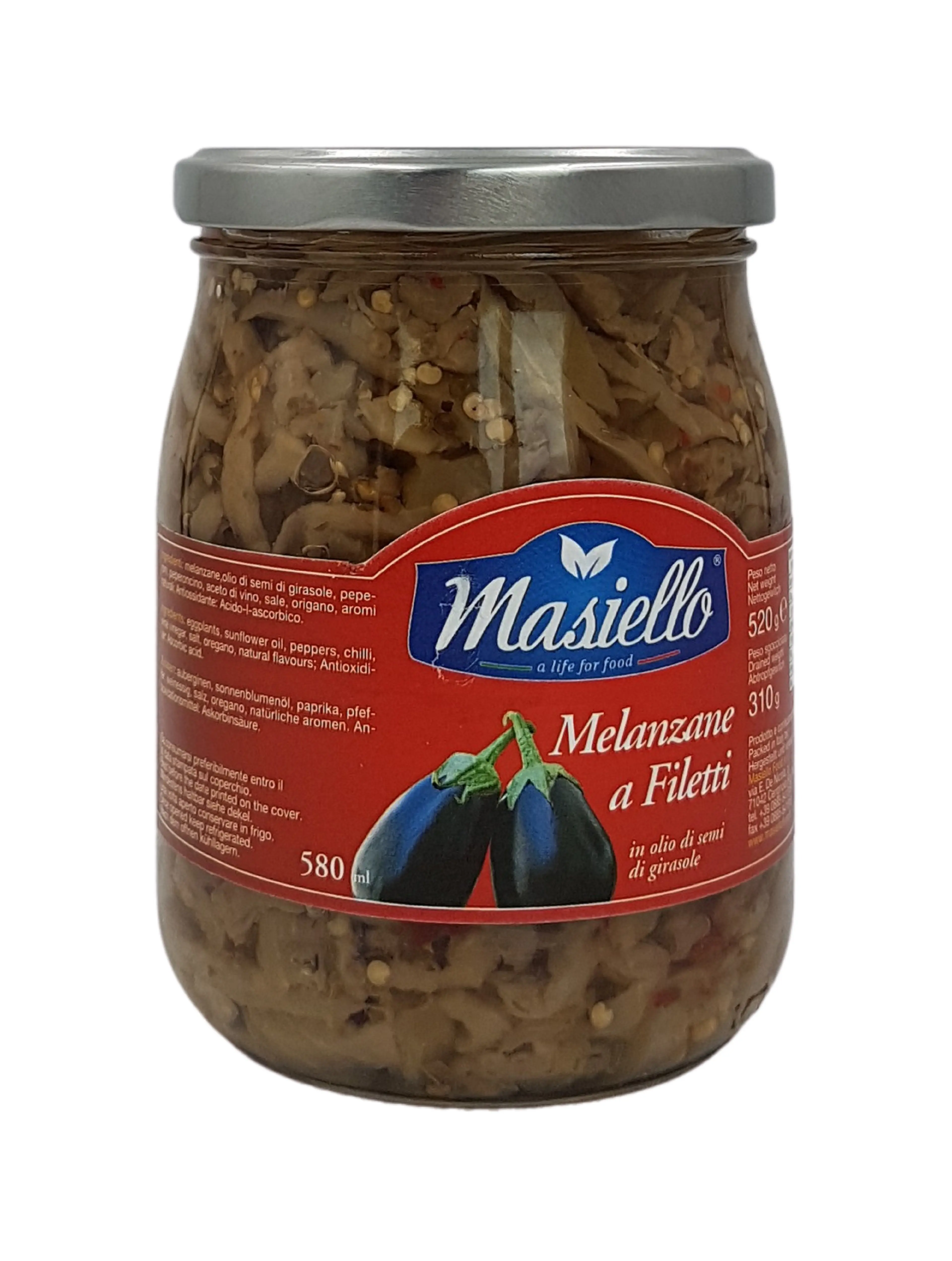 Melanzane a Filetti in Olio 520 g Melanzane a Filetti in Olio 520 g