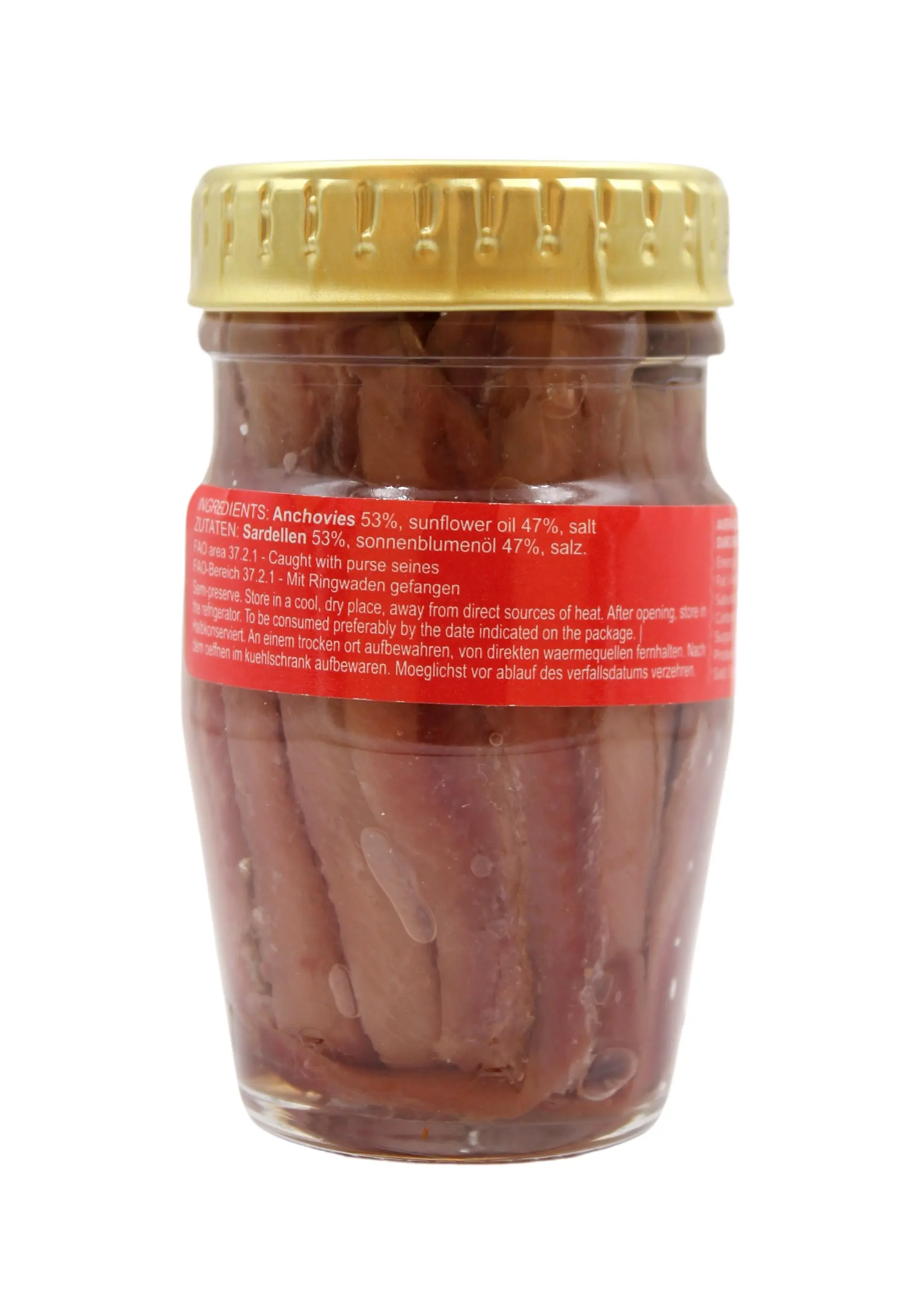 Sardellenfilets in Sonneblumenöl 80 g Sardellenfilets in Sonneblumenöl 80 g