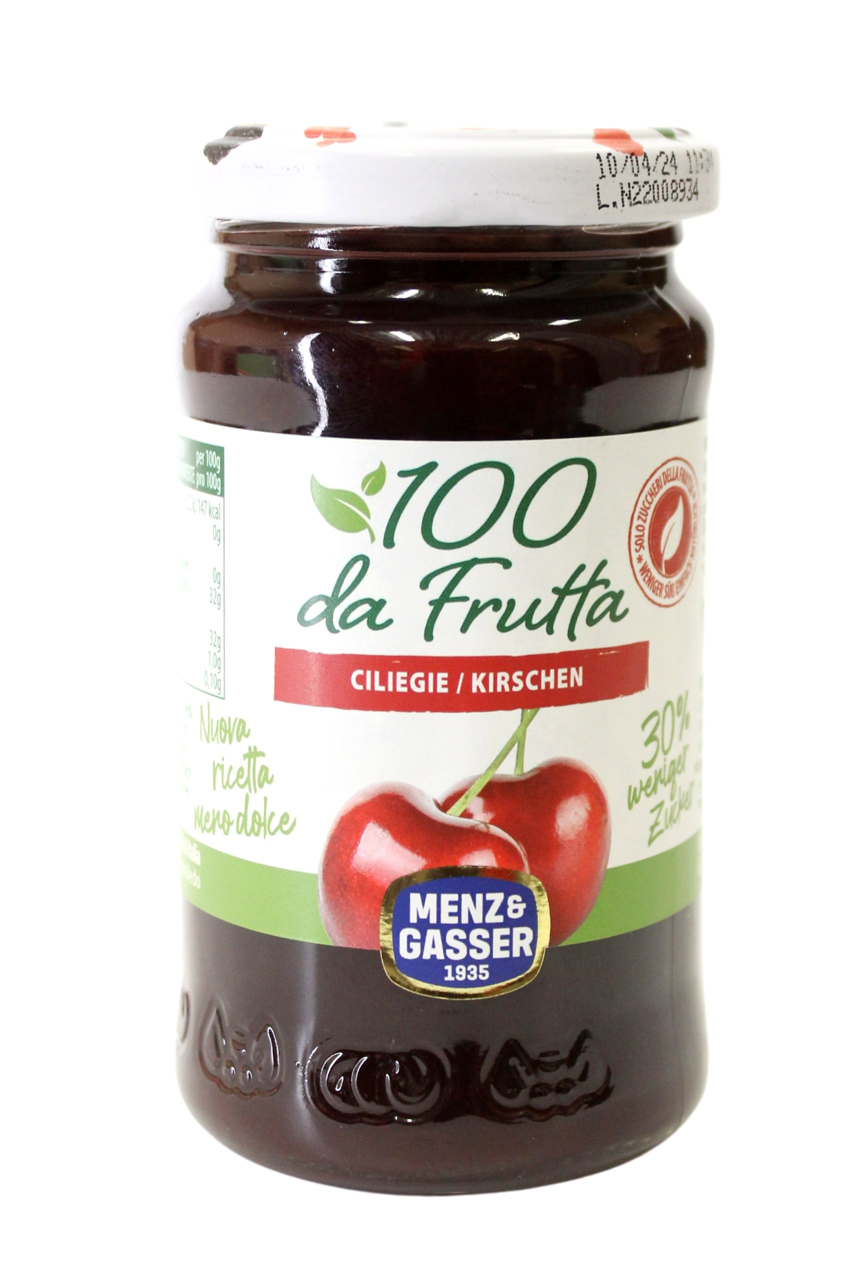 Menz & Gasser, 100 % da Frutta Ciliegie 240 g, Süße Aufstriche, 0,24 kg
