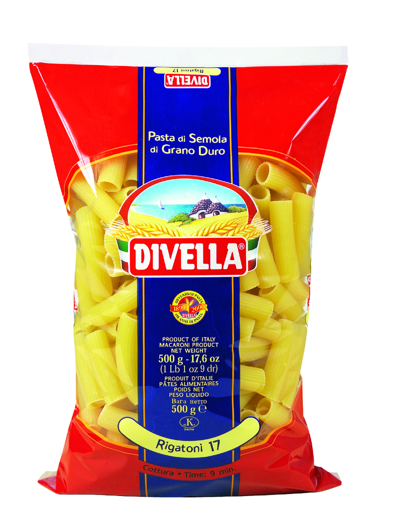 Divella, Rigatoni N°17, Pasta, 0,5 kg