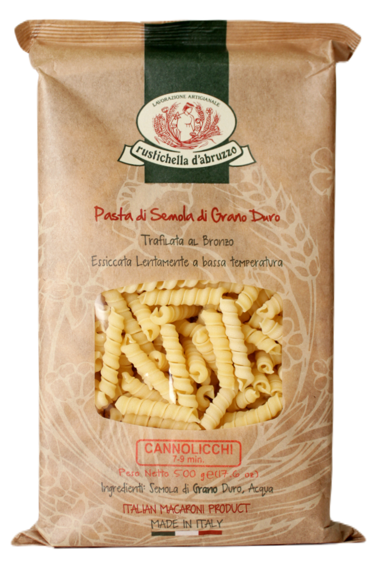 Rustichella d'Abruzzo, Cannolicchi 500 g, Pasta, 0,5 kg