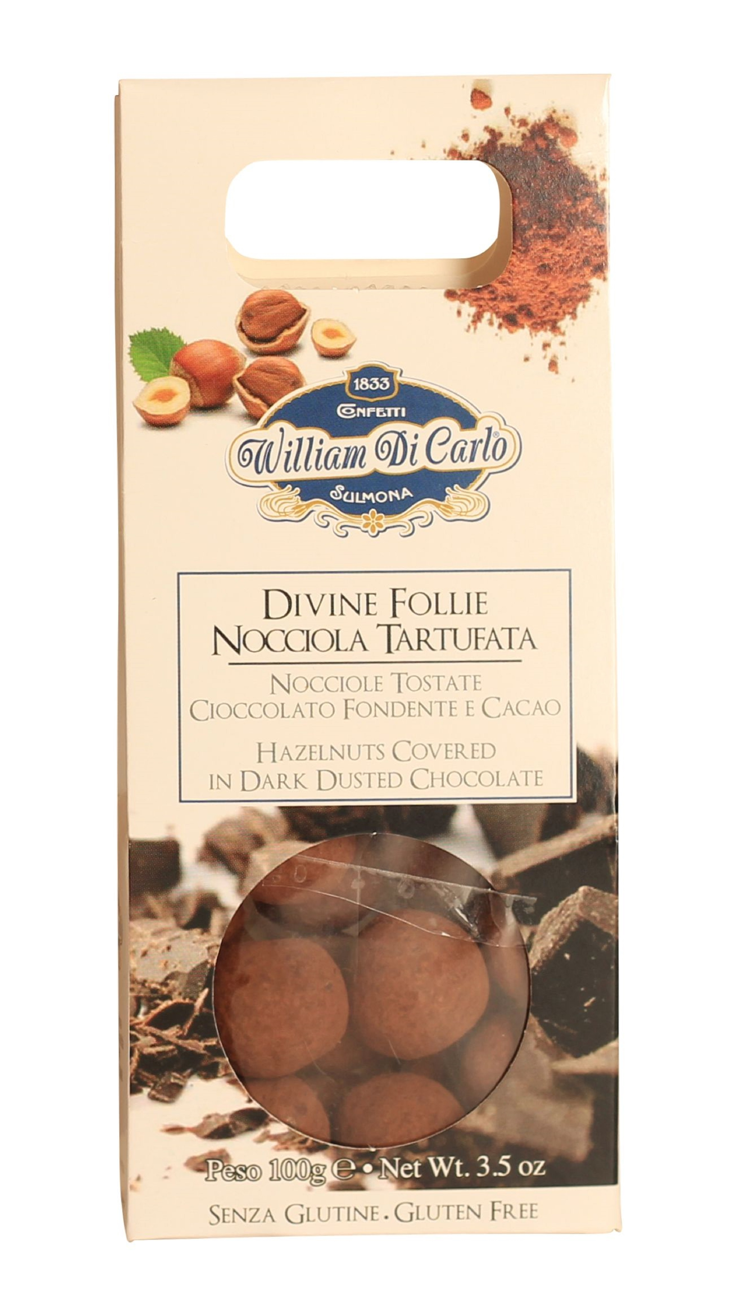 William di Carlo, Divine Follie Nocciola Tartufata 100g, Süßwaren, 0,1 kg