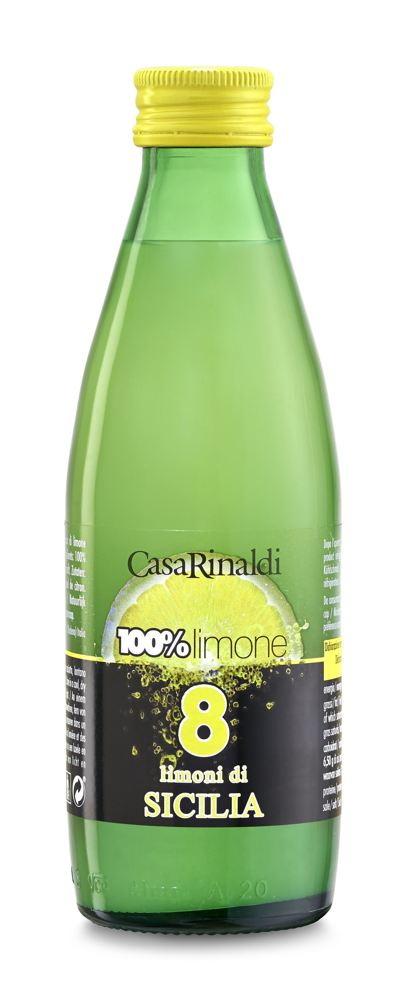 Casa Rinaldi, 100% Succo Limoni di Sicilia 250 ml, Softdrinks & Säfte, 0,25 l