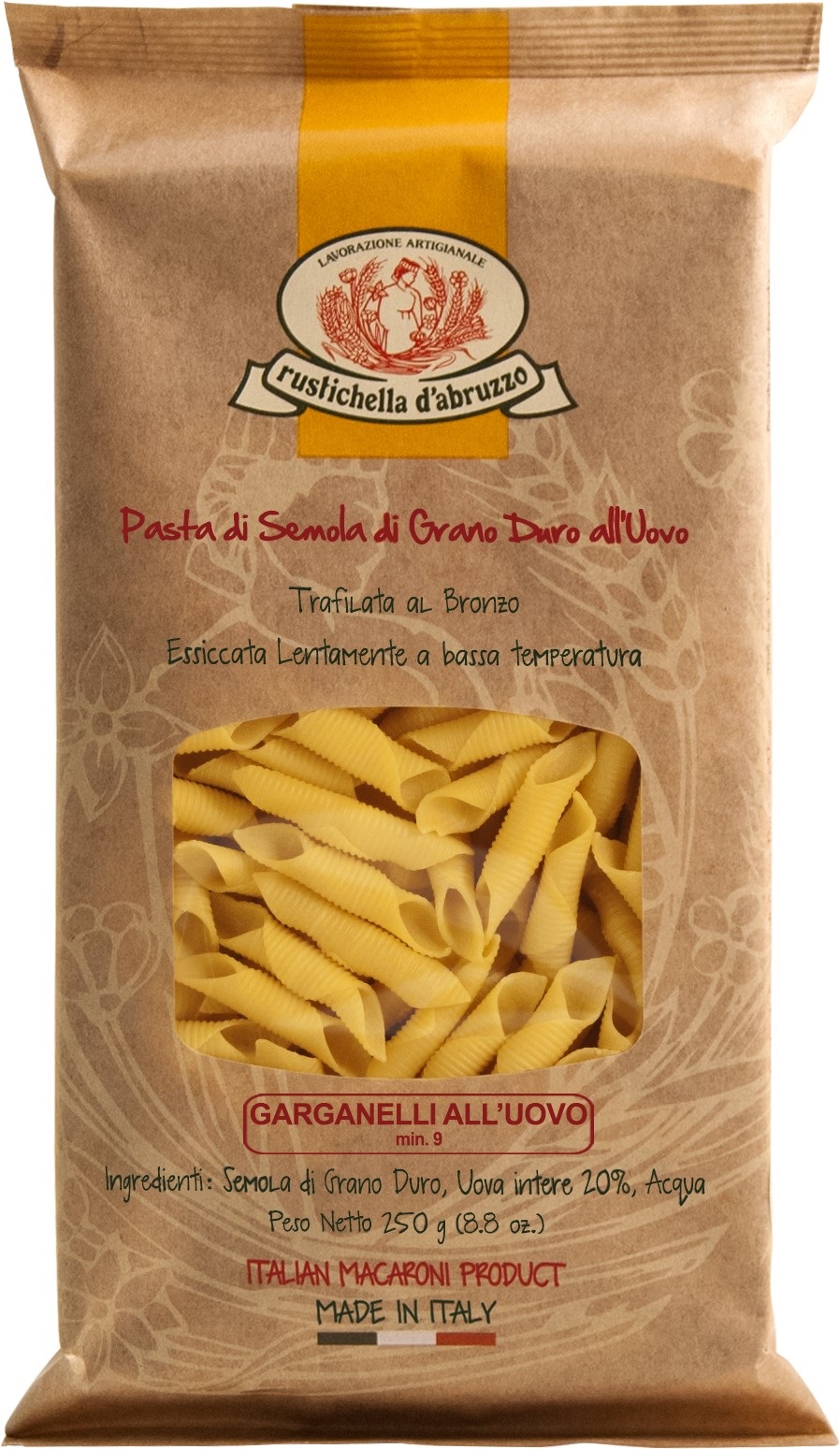 (14,76 €/kg) Rustichella d'Abruzzo Garganelli all'Uovo