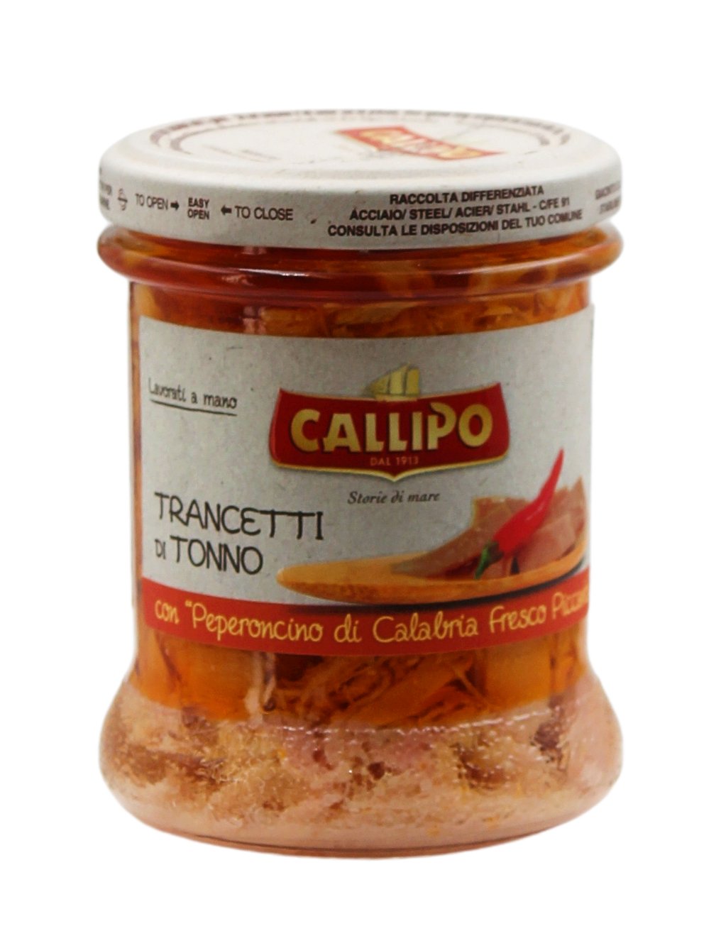 Callipo, Trancetti di Tonno con Peperoncino 170 g, Fisch, 0,17 kg