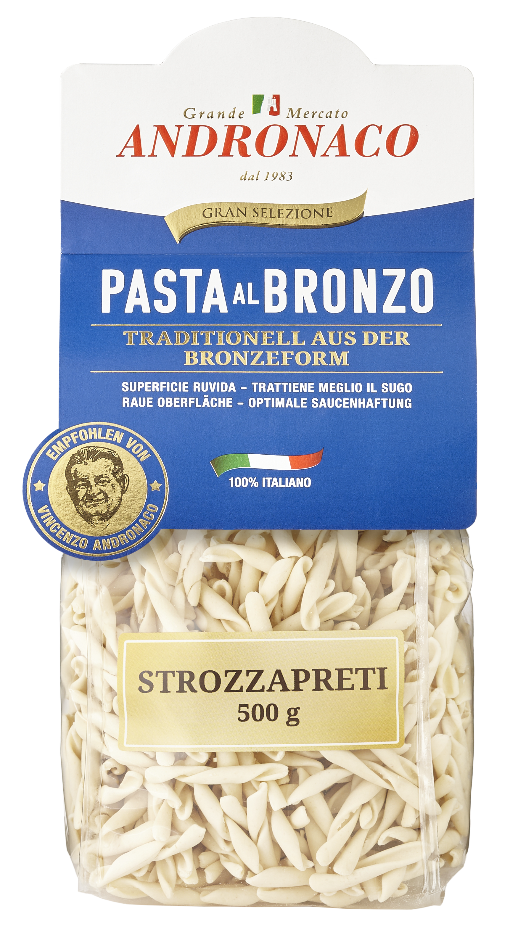 ANDRONACO Pasta al Bronzo Strozzapreti 500 g (7,98 €/kg)