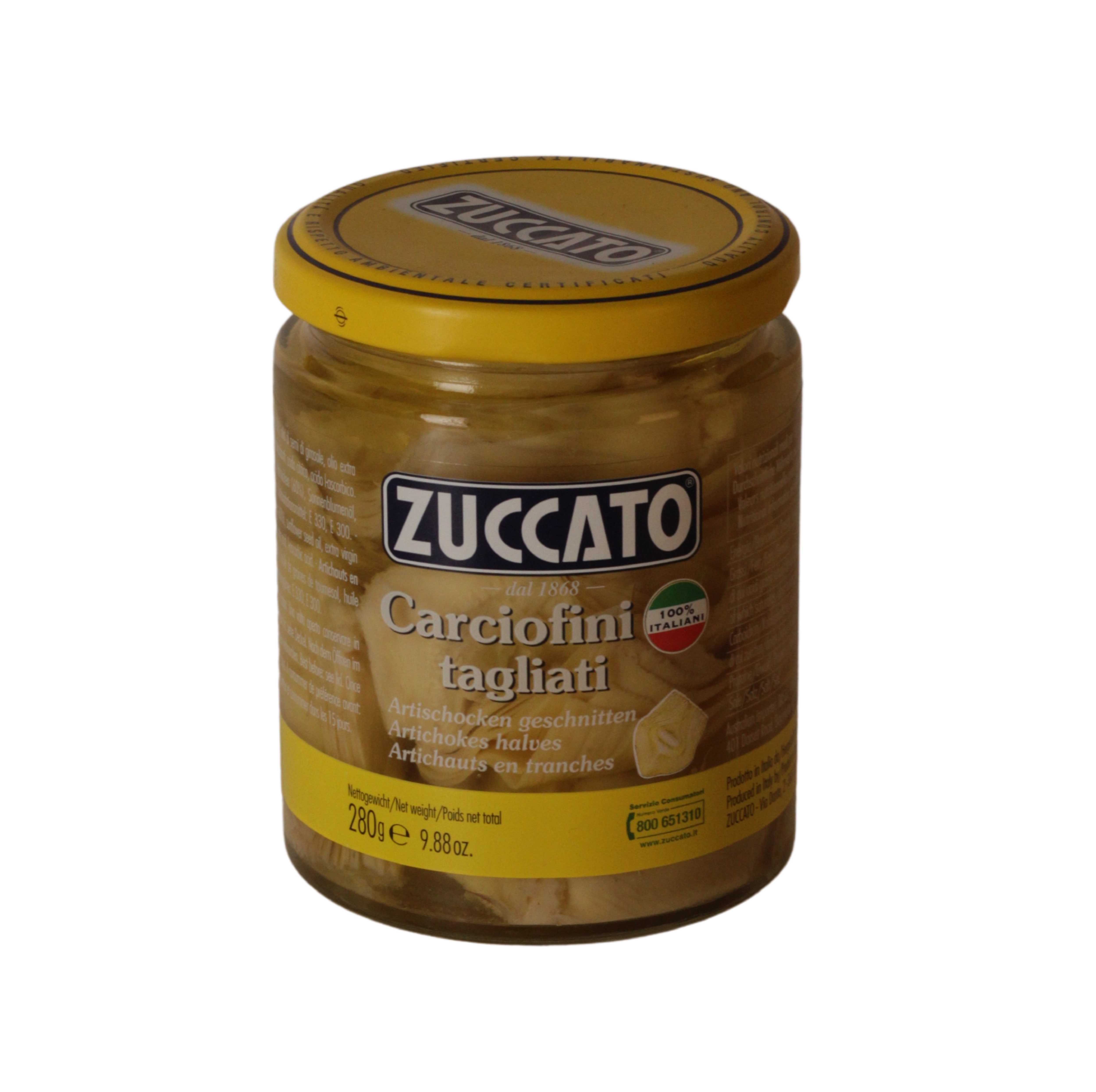 ZUCCATO, Carciofini Tagliati 280 g, Antipasti, 0,28 kg