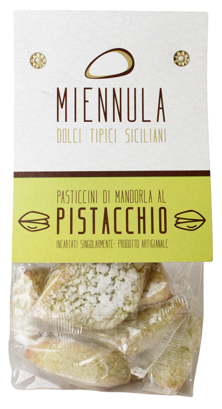 Dolciaria la Fenice, Pasticcini di Mandorla al Pistacchio 200 g, Süßwaren, 0,2 kg