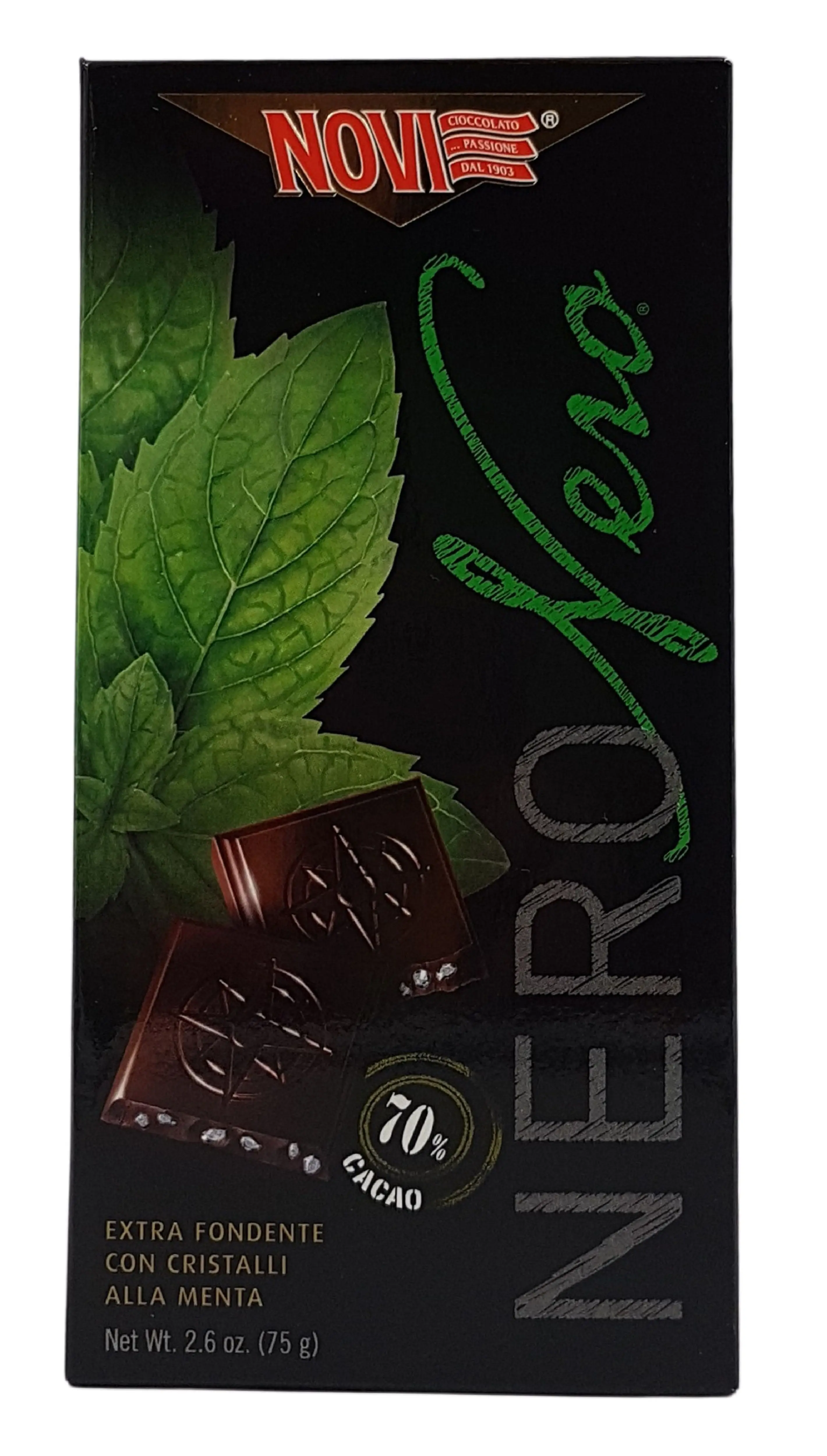 Cioccolato Nero Cristalli alla Menta 75 g Cioccolato Nero Cristalli alla Menta 75 g