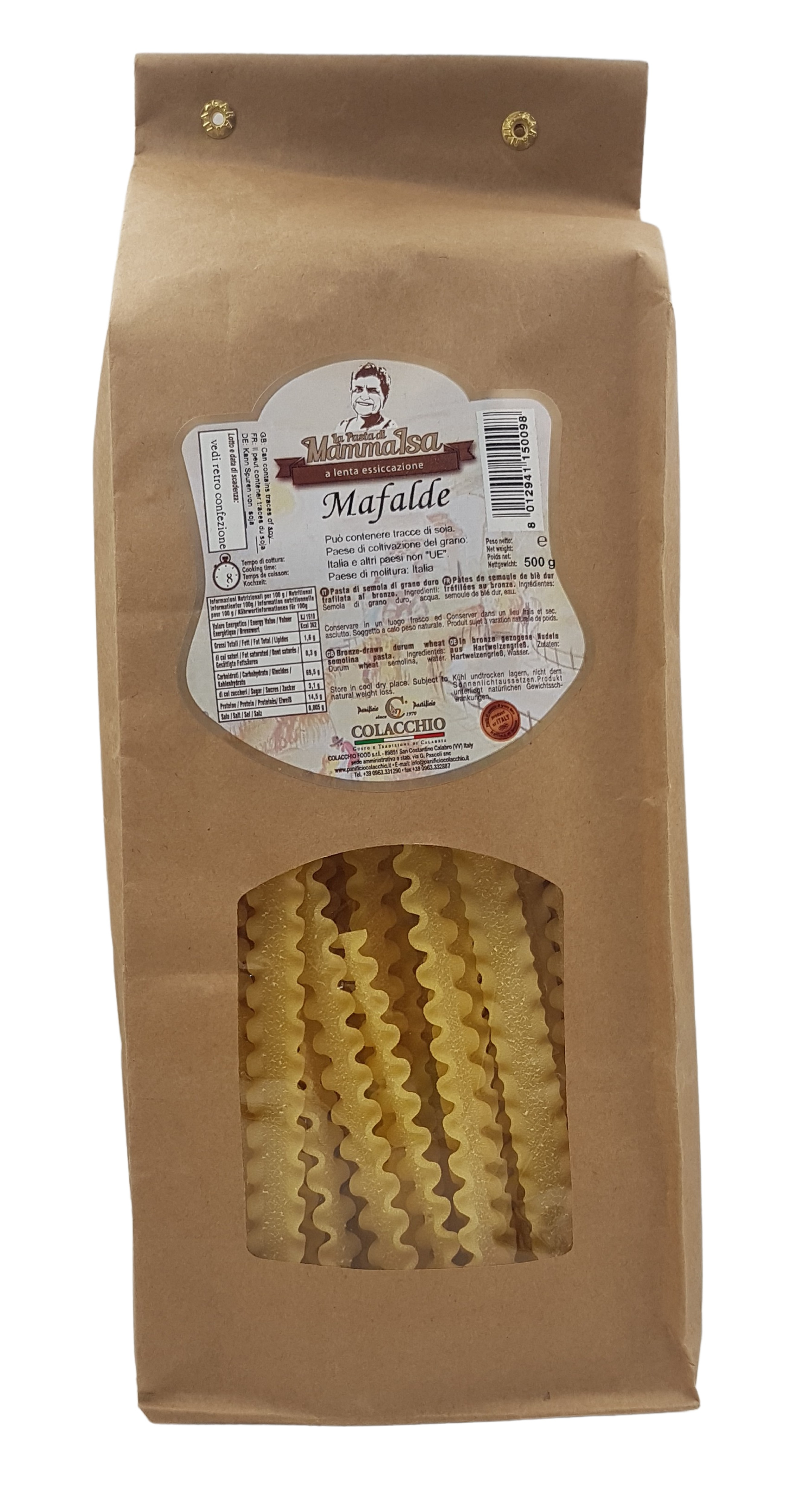La Pasta di Mamma Isa, Pasta Mafalde 500 g, Pasta, 0,5 kg
