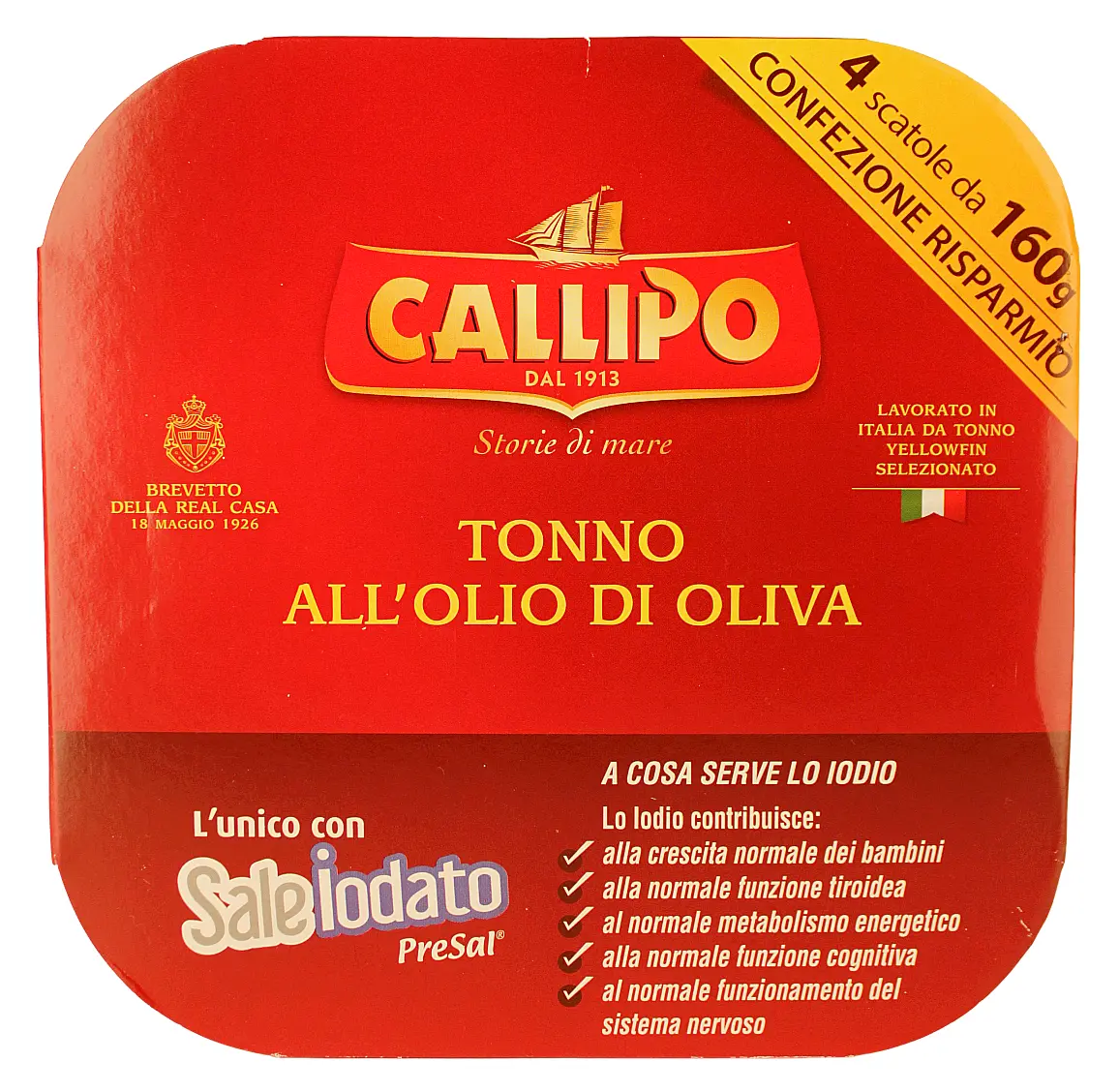 Tonno all'Olio di Oliva 4 x 160 g Tonno all'Olio di Oliva 4 x 160 g