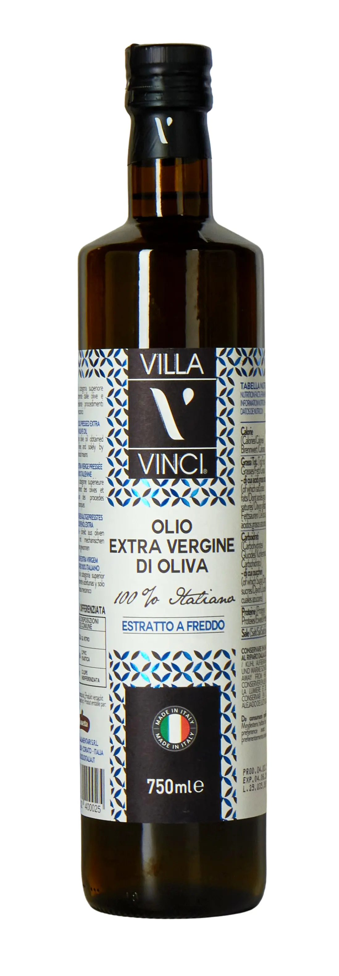 Olio Extra Vergine di Oliva 100% Italiano 750 ml 