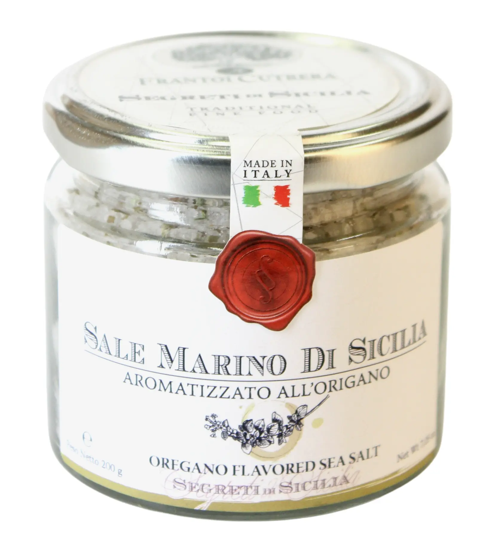 Sale Marino di Sicilia Aromatizzato all'Origano 200 g Sale Marino di Sicilia Aromatizzato all'Origano 200 g