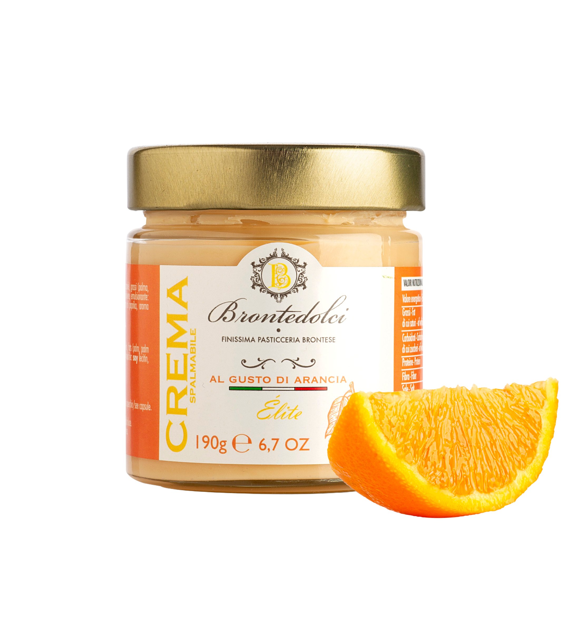 Brontedolci, Crema al Gusto di Arancia 190 g, Süße Aufstriche, 0,19 kg