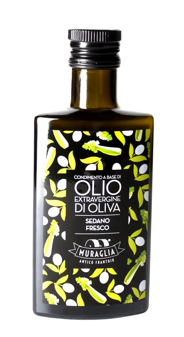 Condimento a Base di Olio Extra Vergine di Oliva Sedano Fresco 200 ml Condimento a Base di Olio Extra Vergine di Oliva Sedano Fresco 200 ml